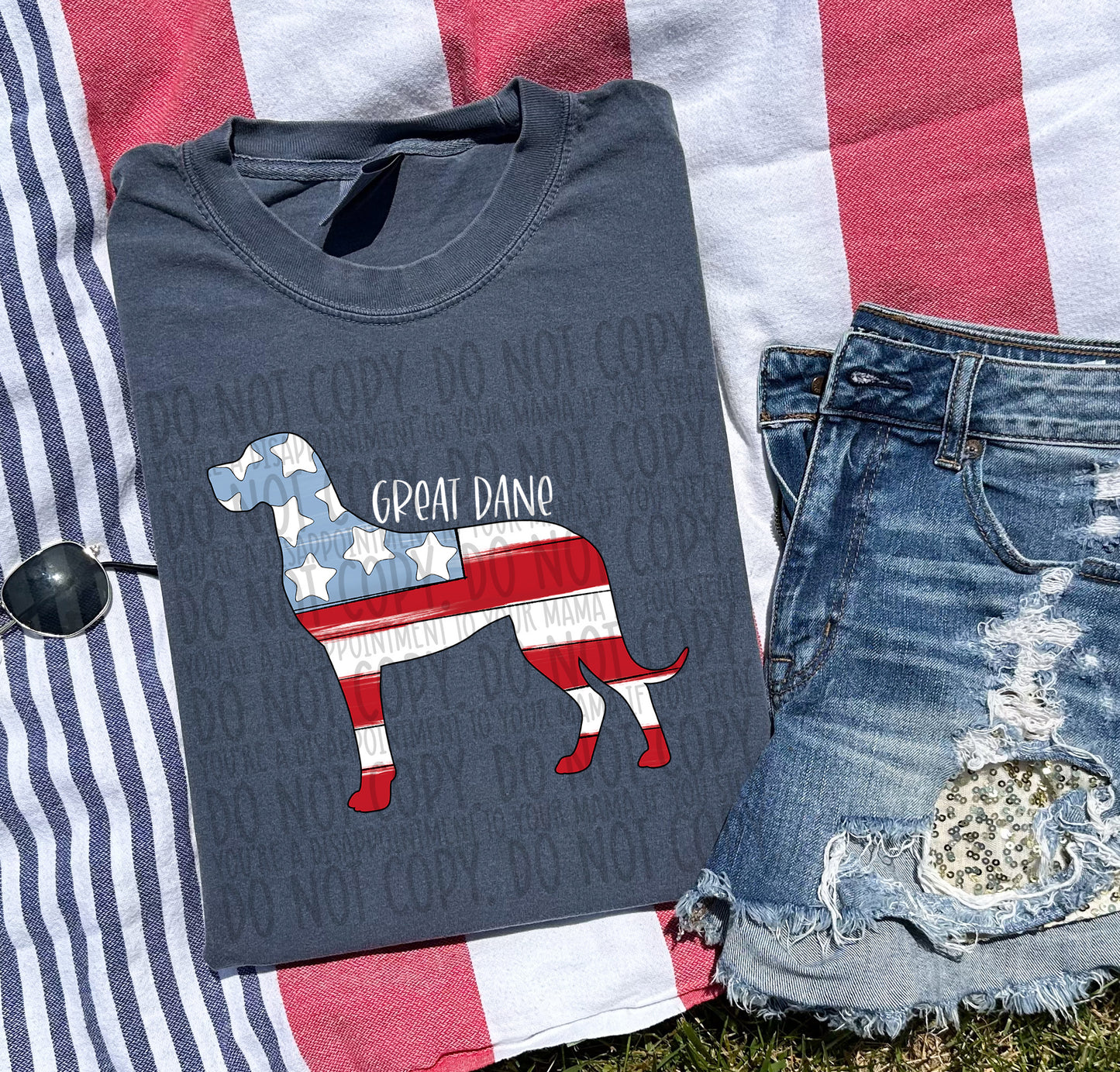 Patriotic Dogs - WHITE TEXT