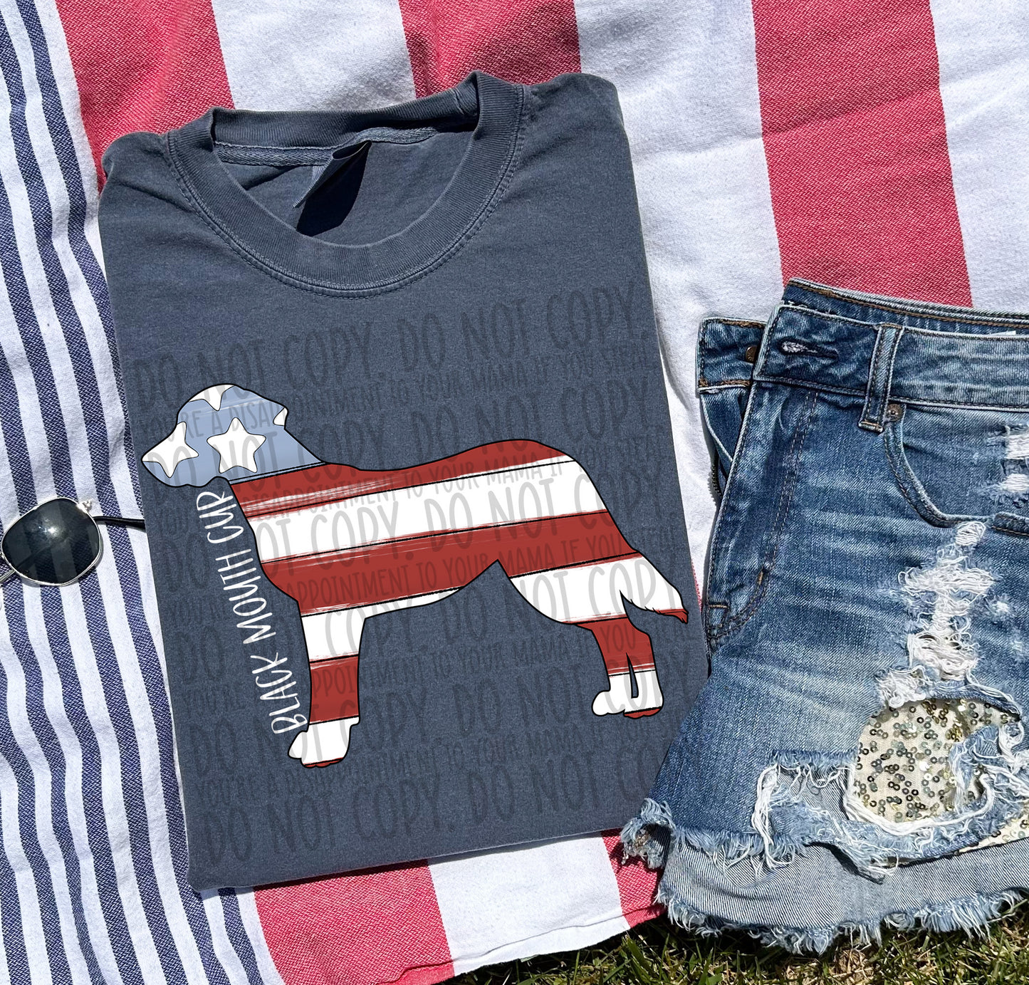 Patriotic Dogs - WHITE TEXT