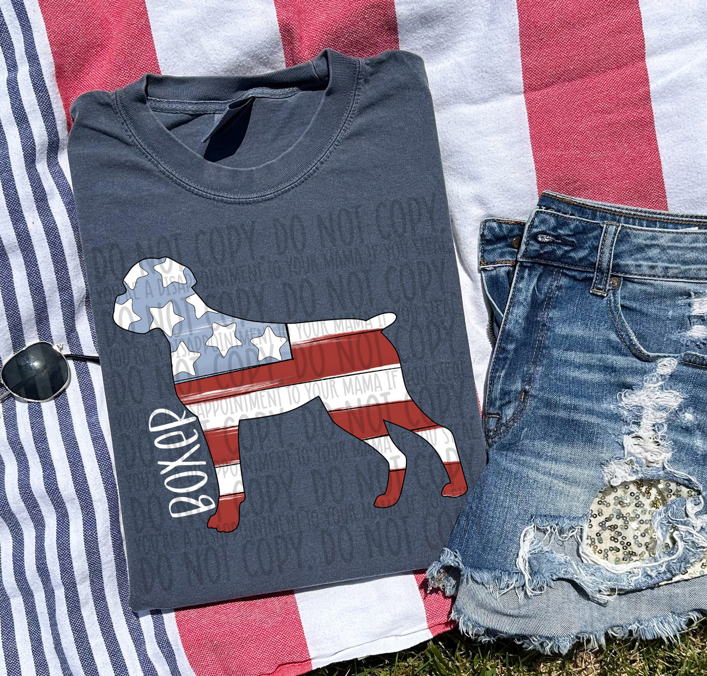 Patriotic Dogs - WHITE TEXT