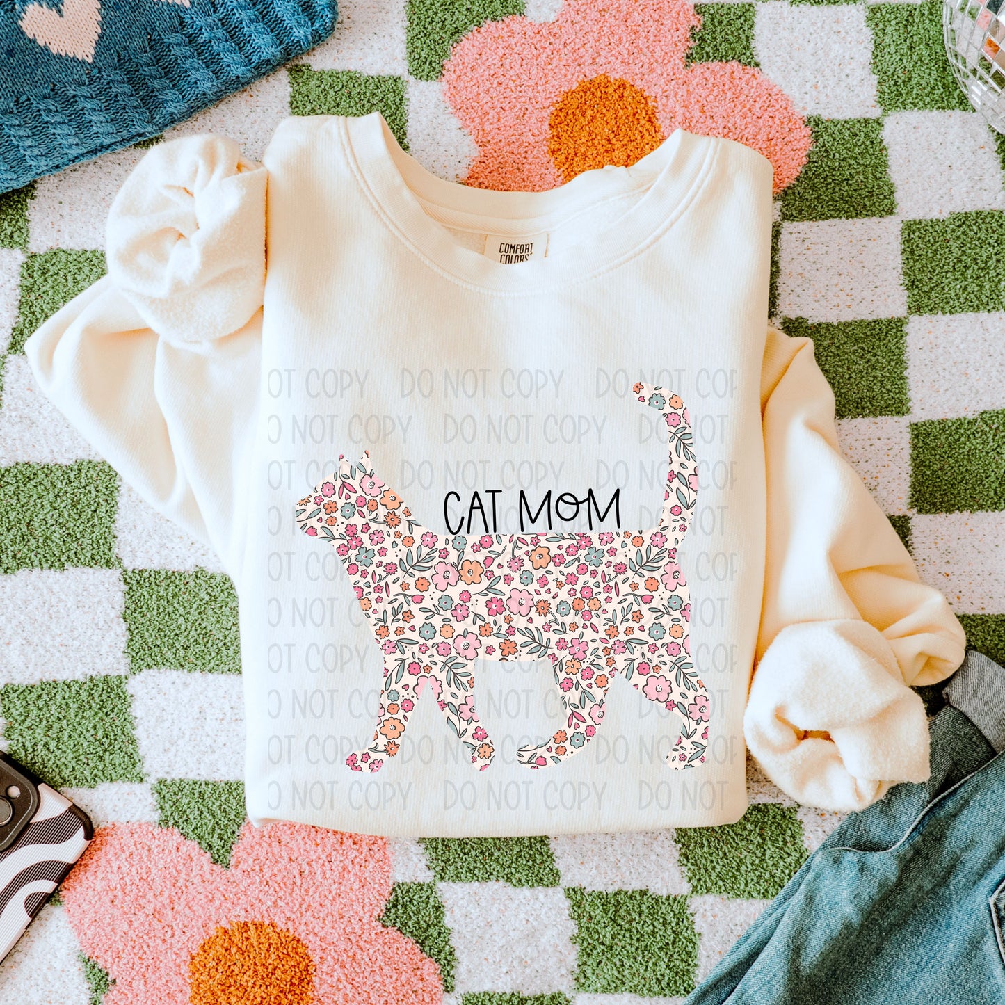 Floral Cat Mom