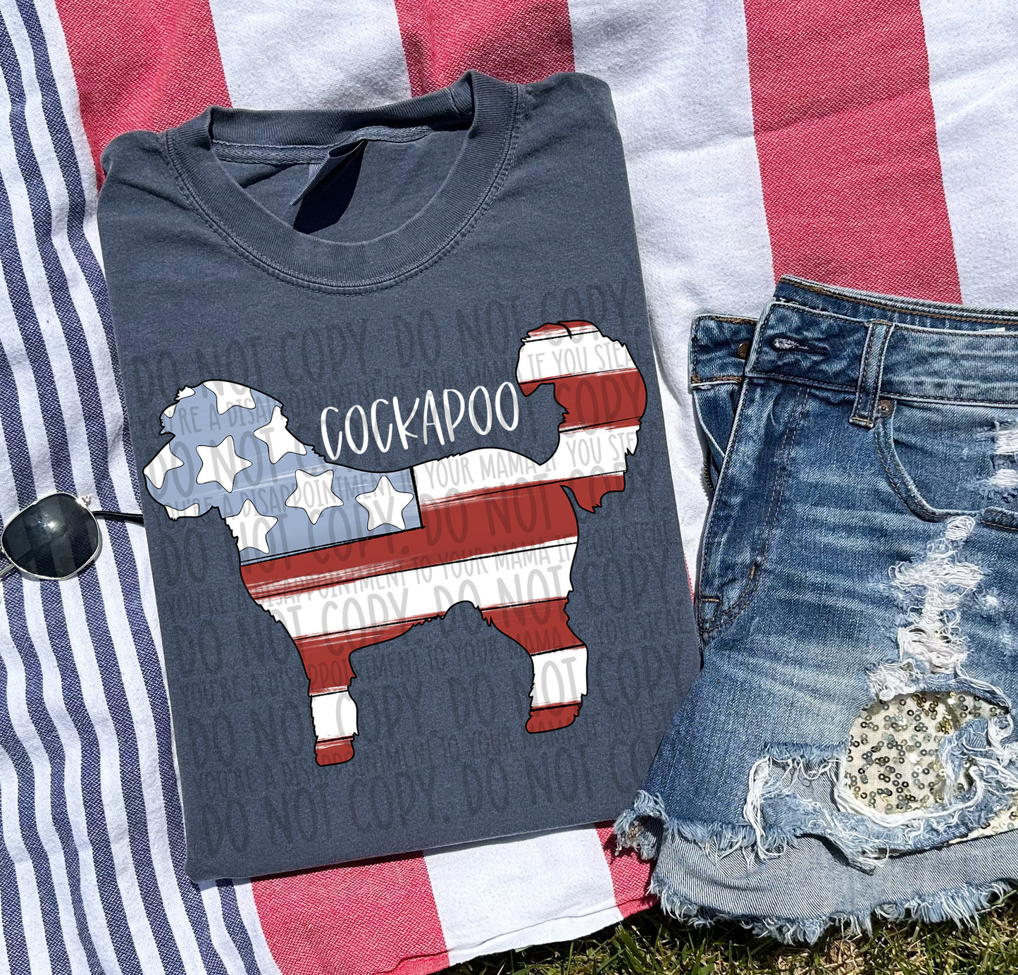 Patriotic Dogs - WHITE TEXT