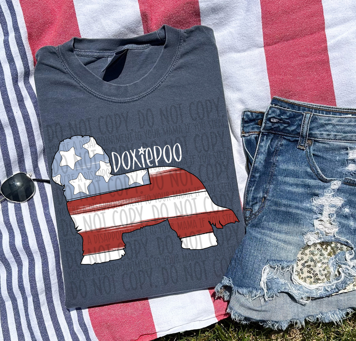 Patriotic Dogs - WHITE TEXT