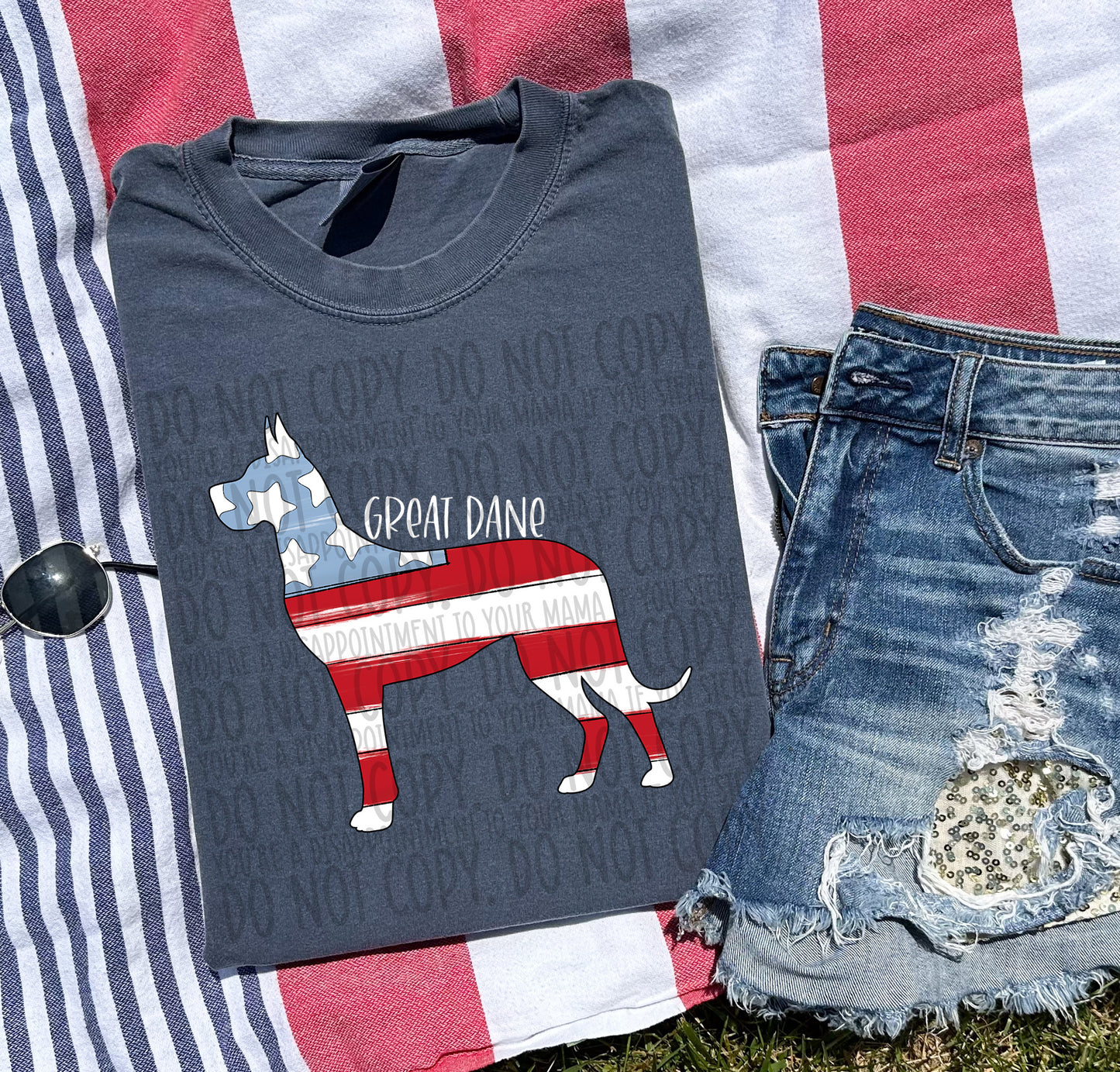 Patriotic Dogs - WHITE TEXT