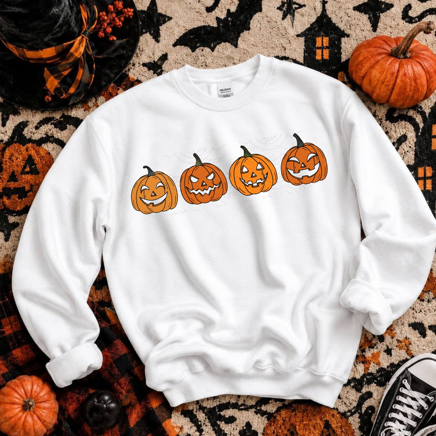 4 Happy Pumpkins
