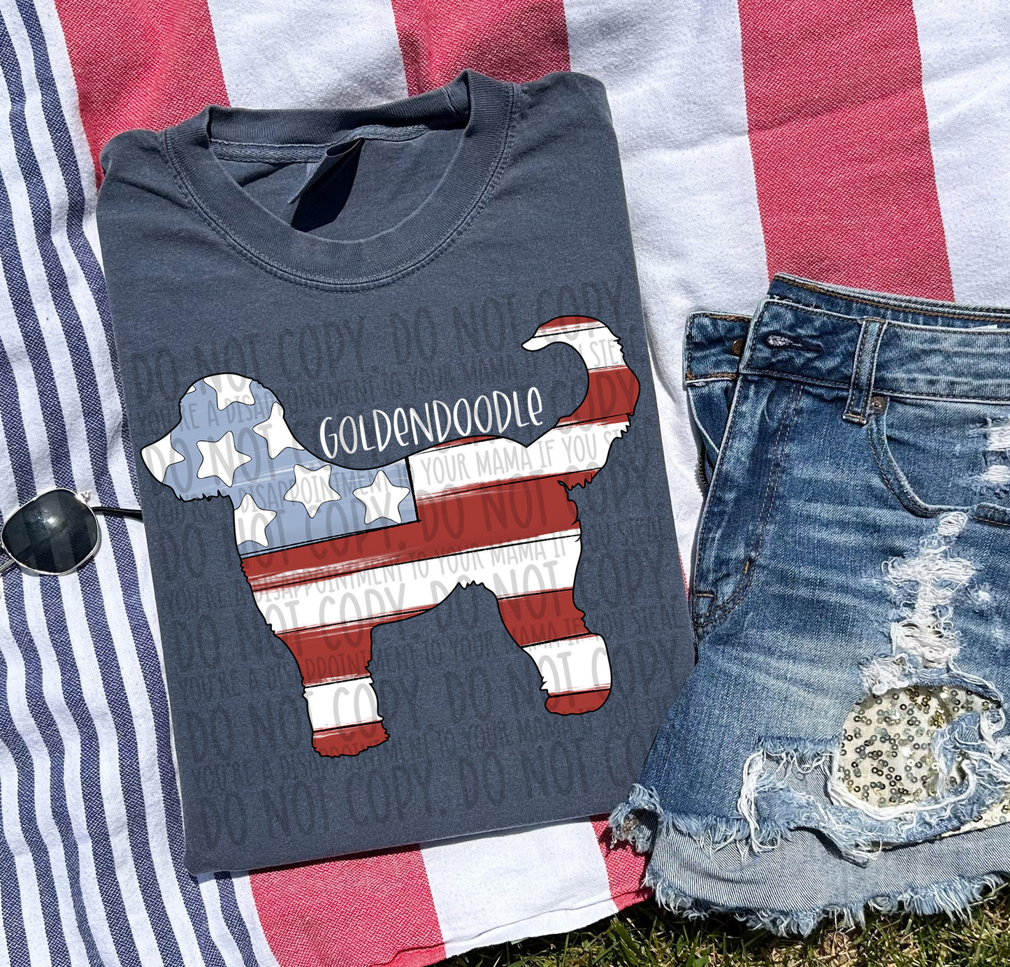Patriotic Dogs - WHITE TEXT