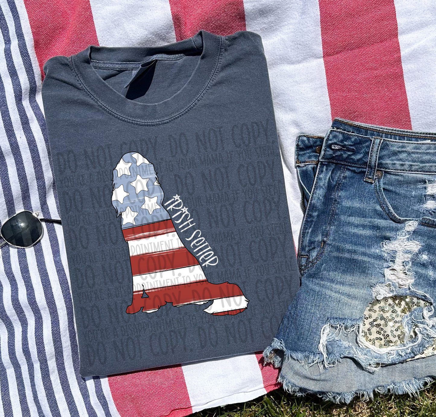 Patriotic Dogs - WHITE TEXT