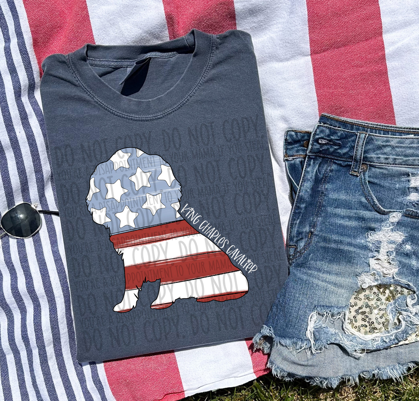 Patriotic Dogs - WHITE TEXT