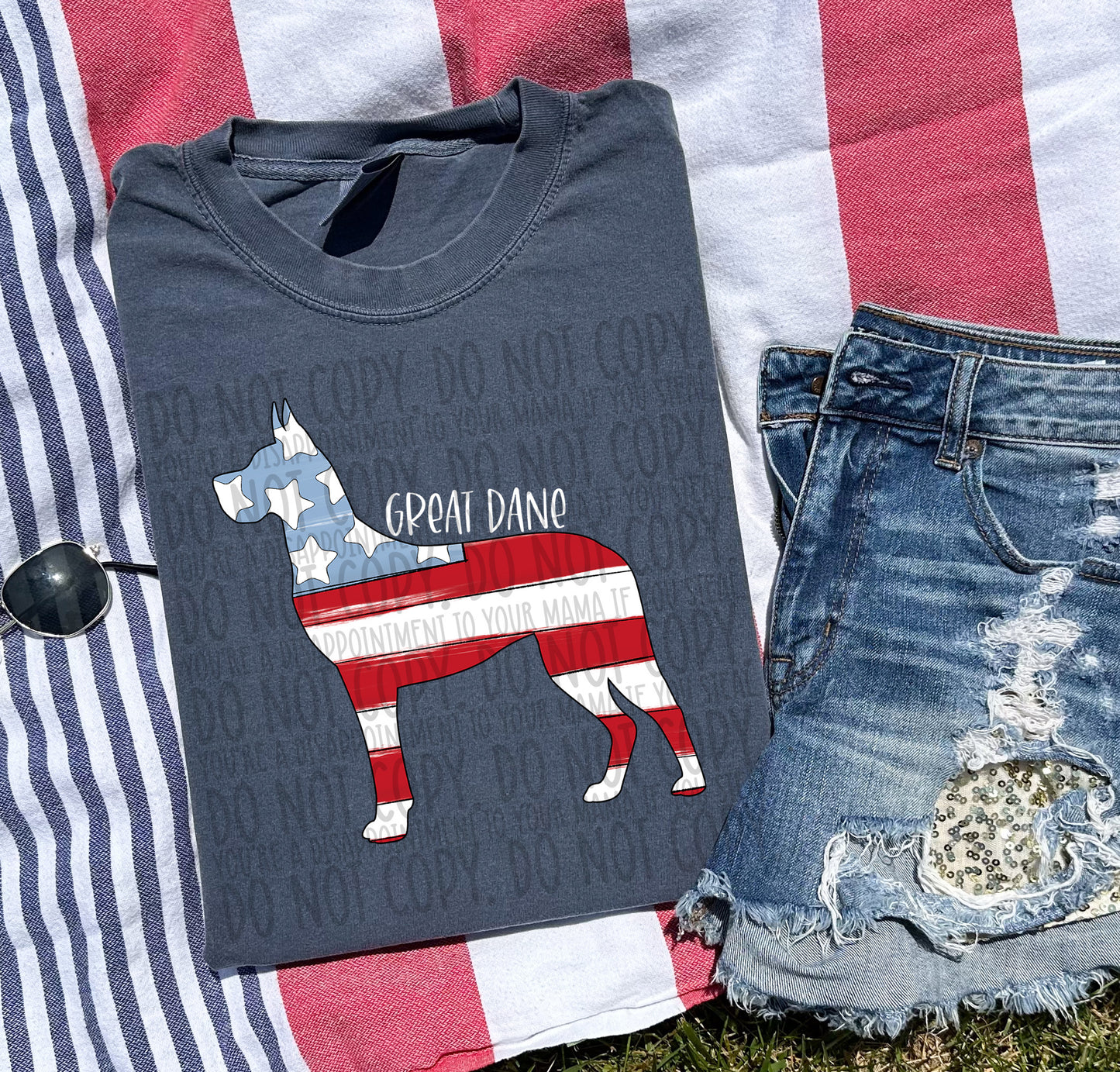 Patriotic Dogs - WHITE TEXT
