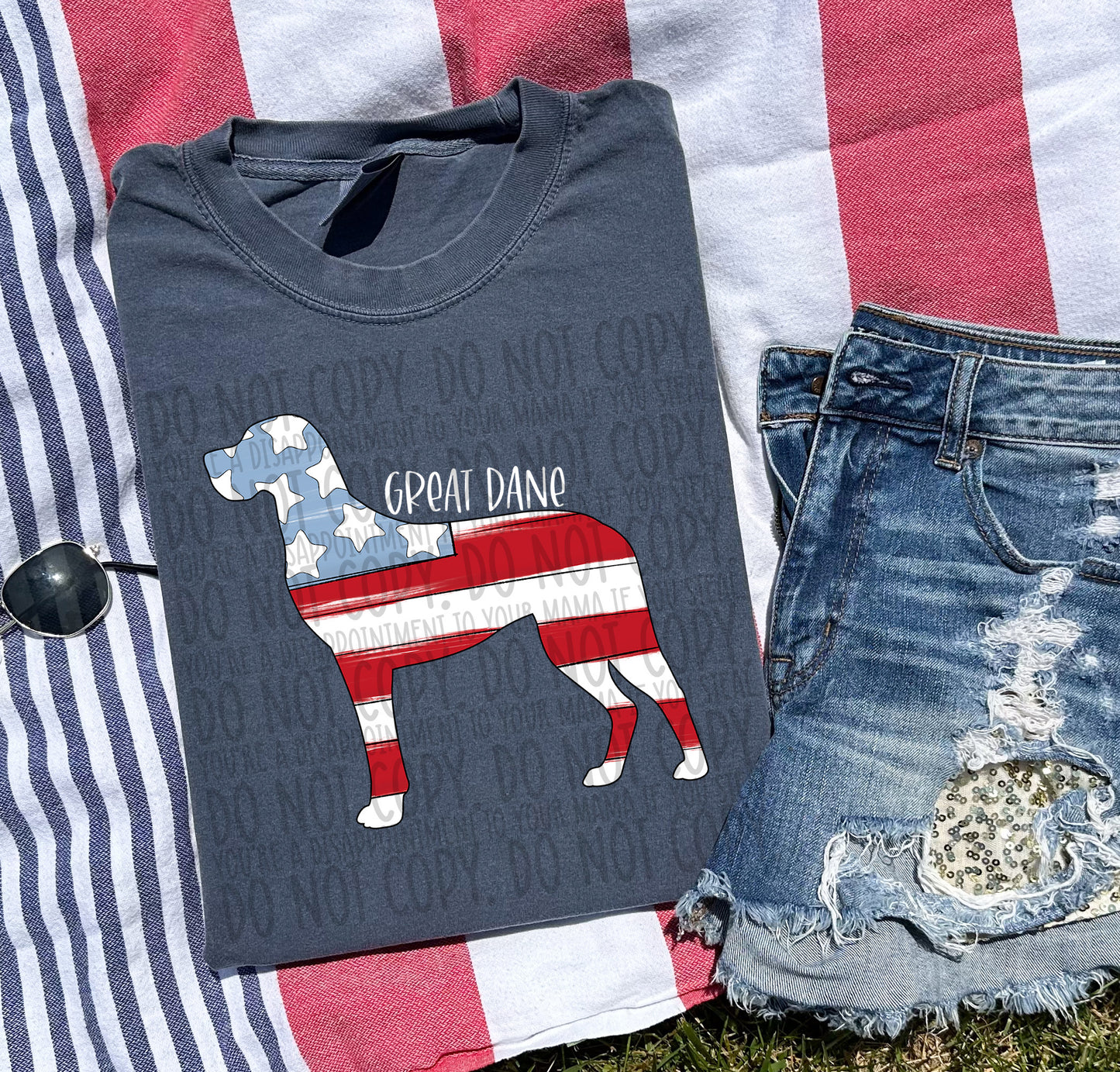 Patriotic Dogs - WHITE TEXT