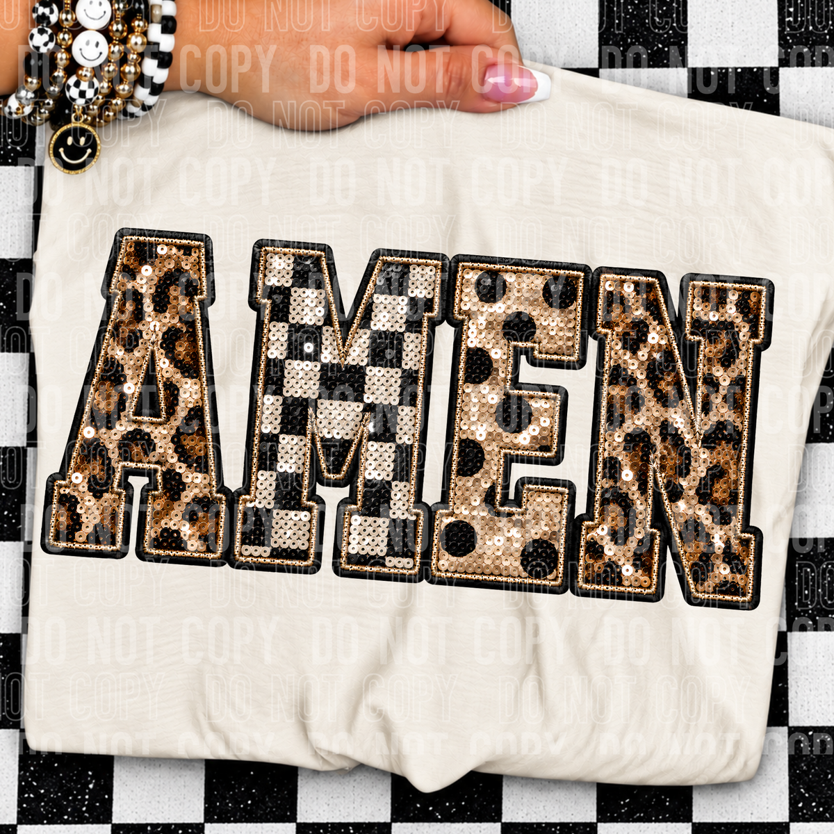 Patterned Amen Sequin