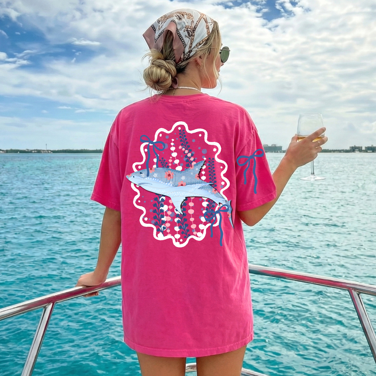 Bow Floral Shark