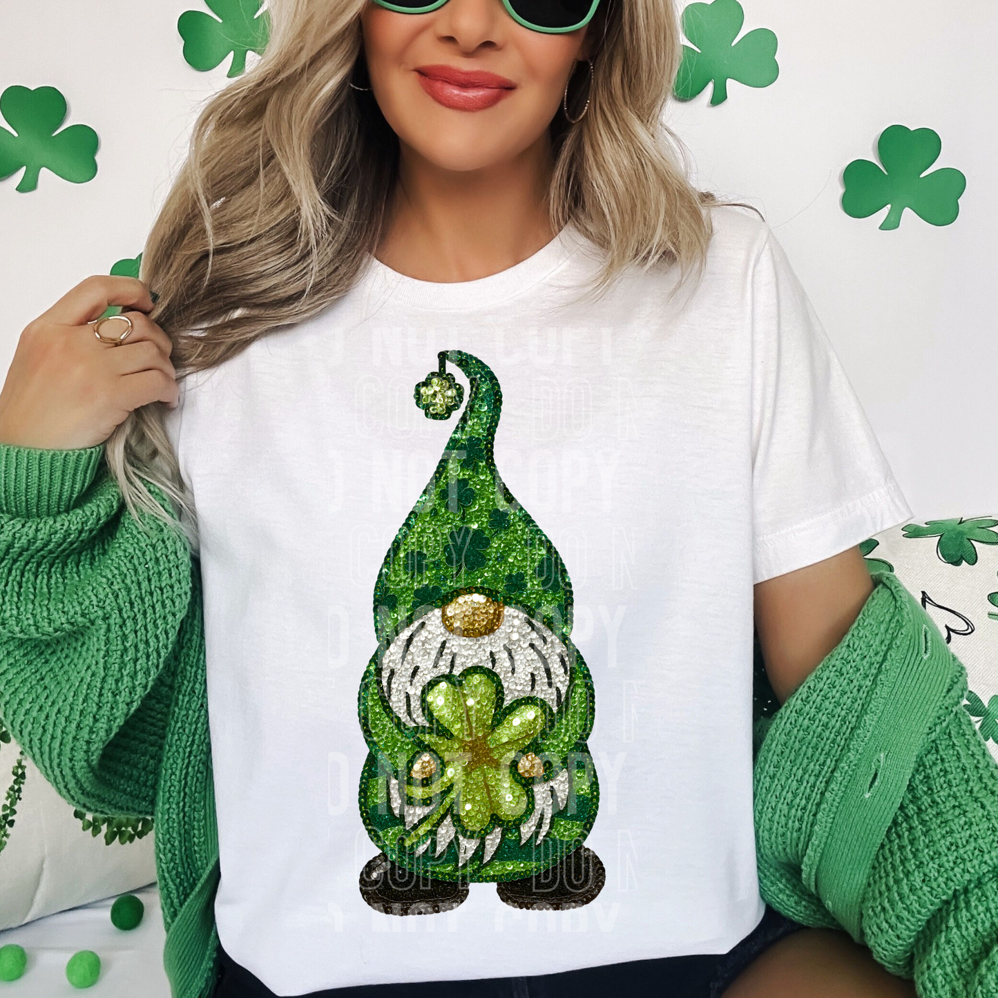 Gnome St. Patrick's Day Faux Sequin