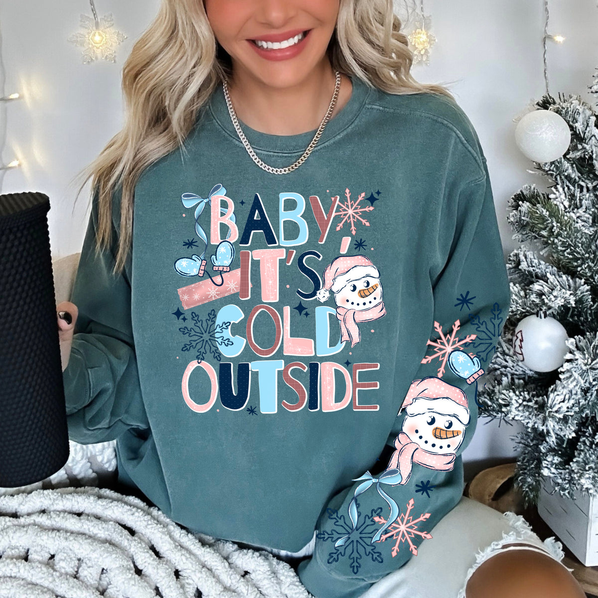 Blue Pink Baby It's Cold Outside