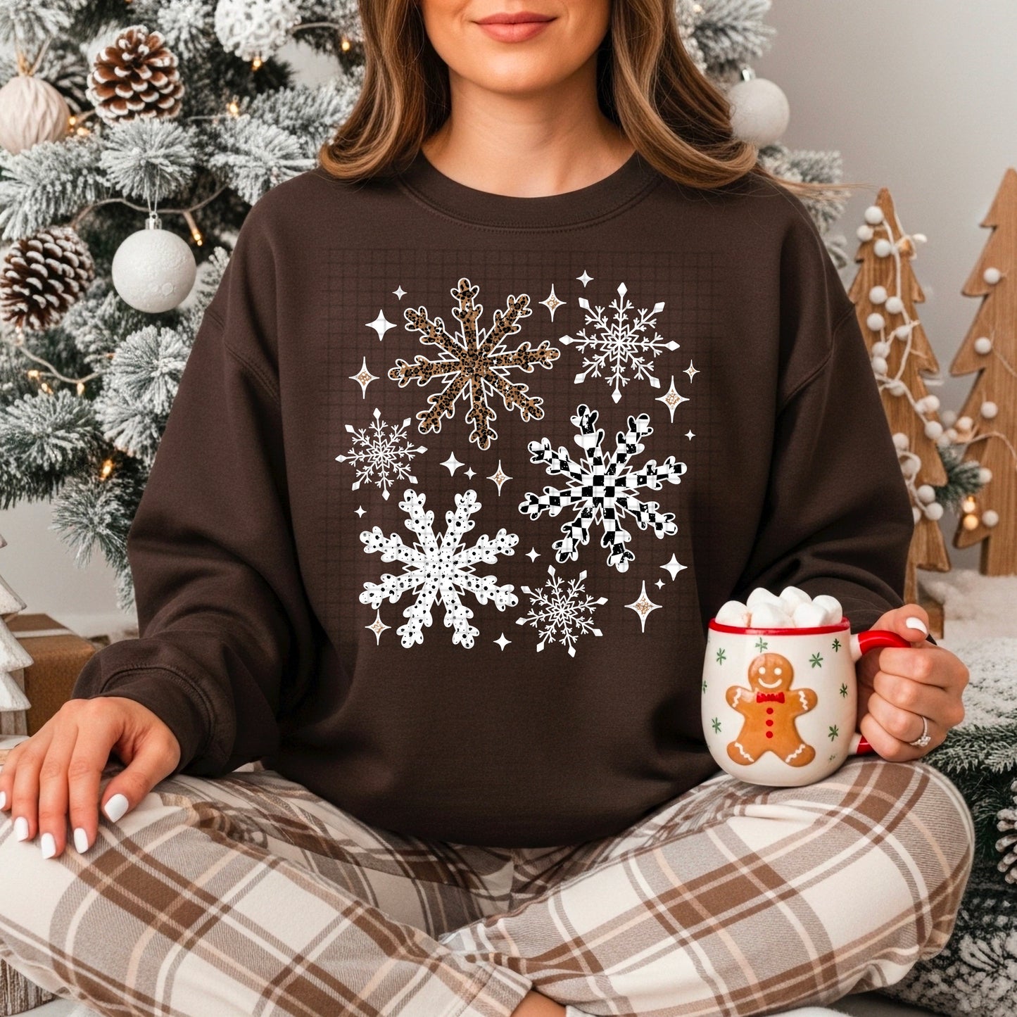 Checkered Leopard Snowflakes