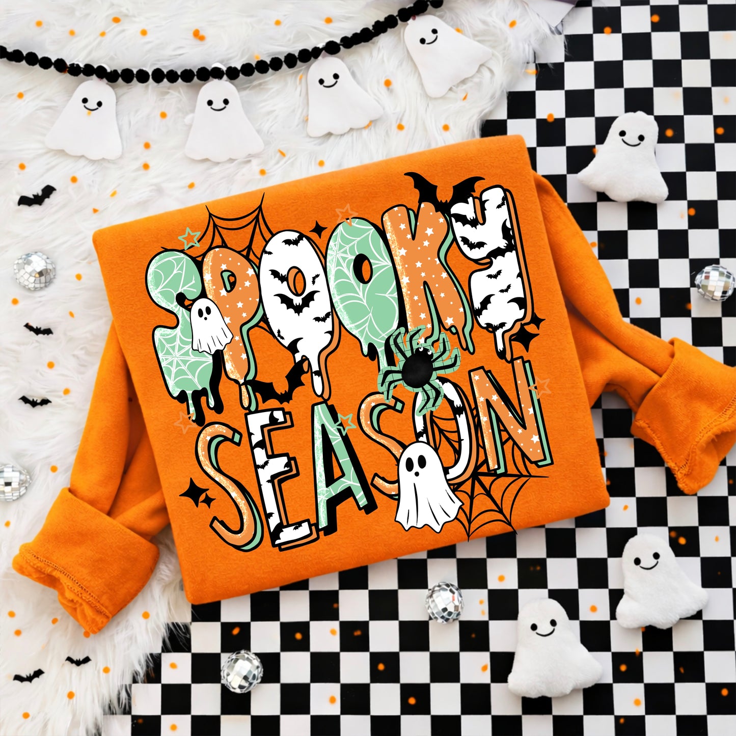 Spooky Season Mint And Orange