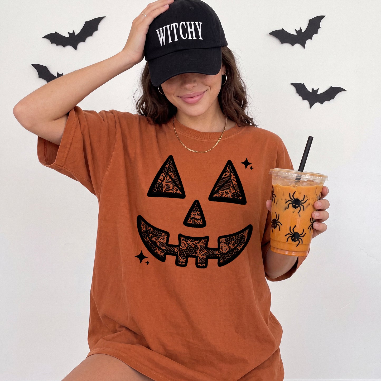 Lace Pumpkin Face