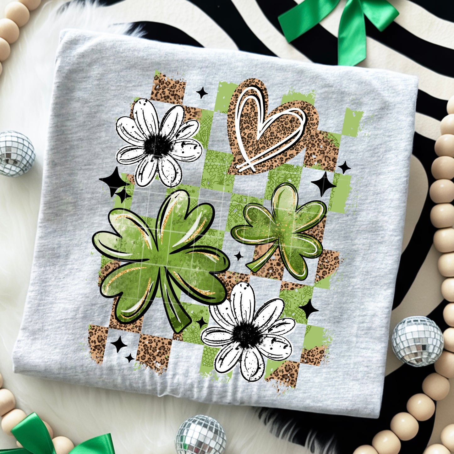 Leopard Shamrock Checker