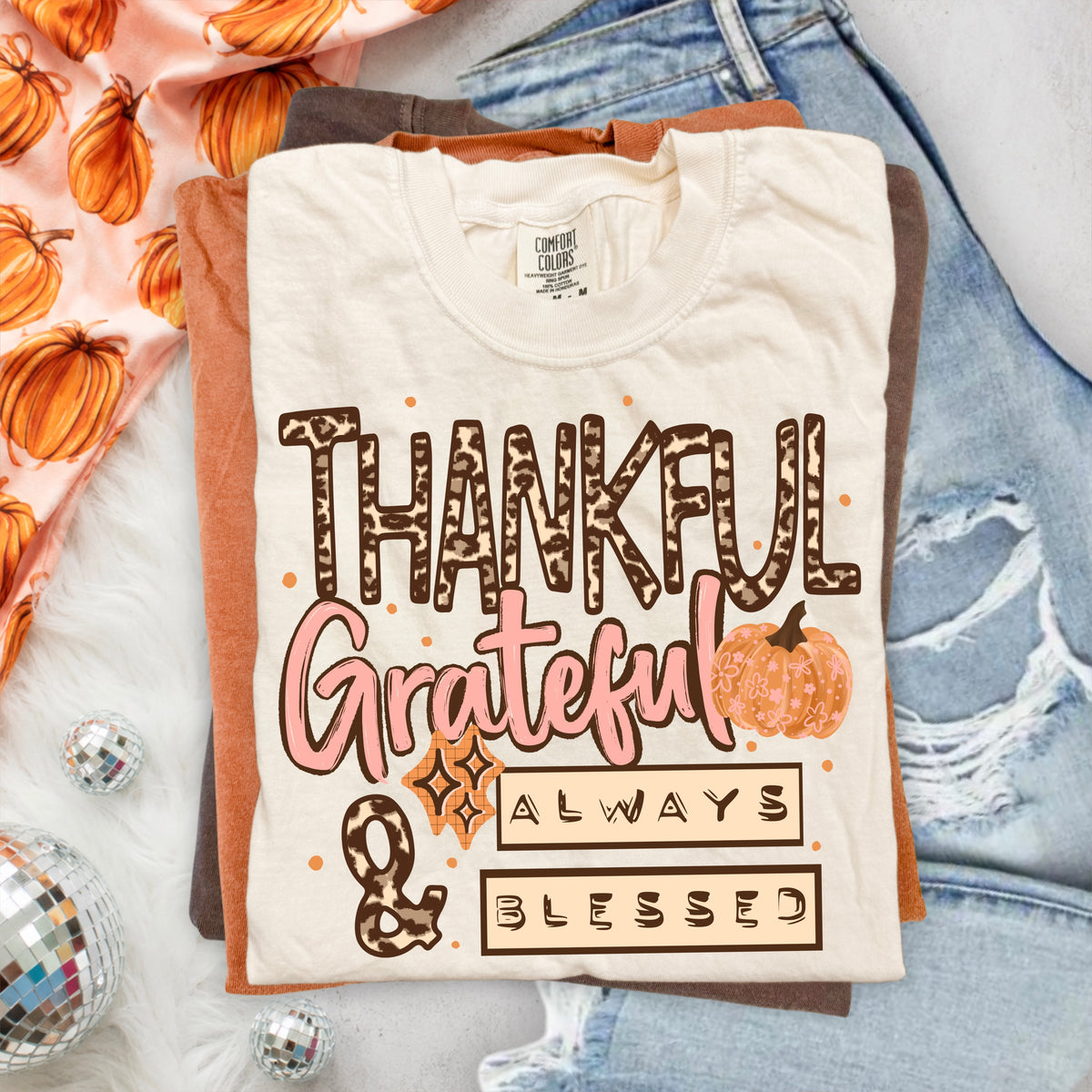 Pumpkin Thankful Always Blessed