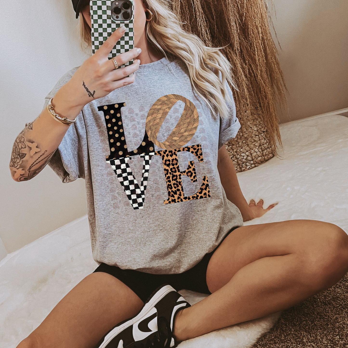 Love Leopard Checkered