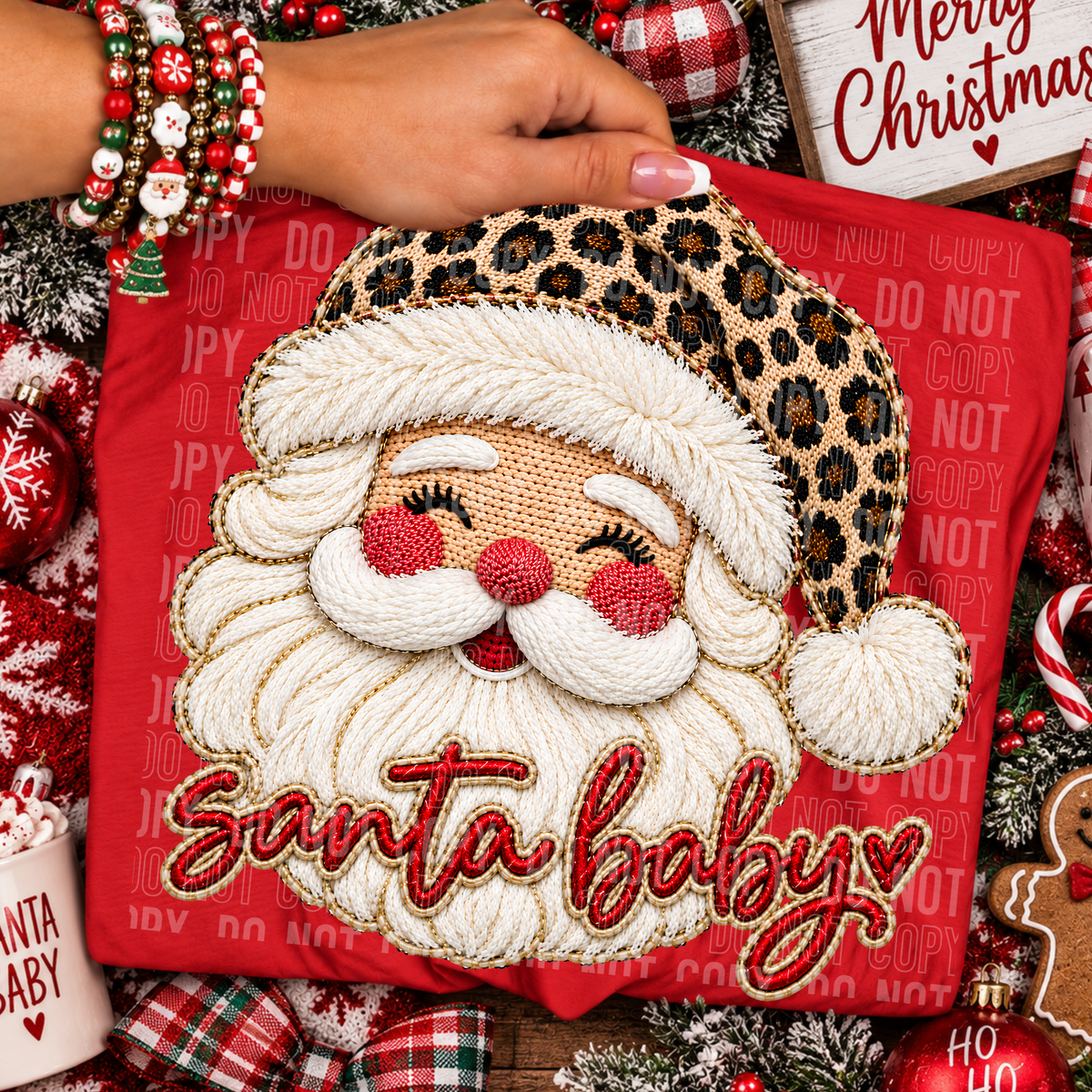 Santa Baby Leopard Hat