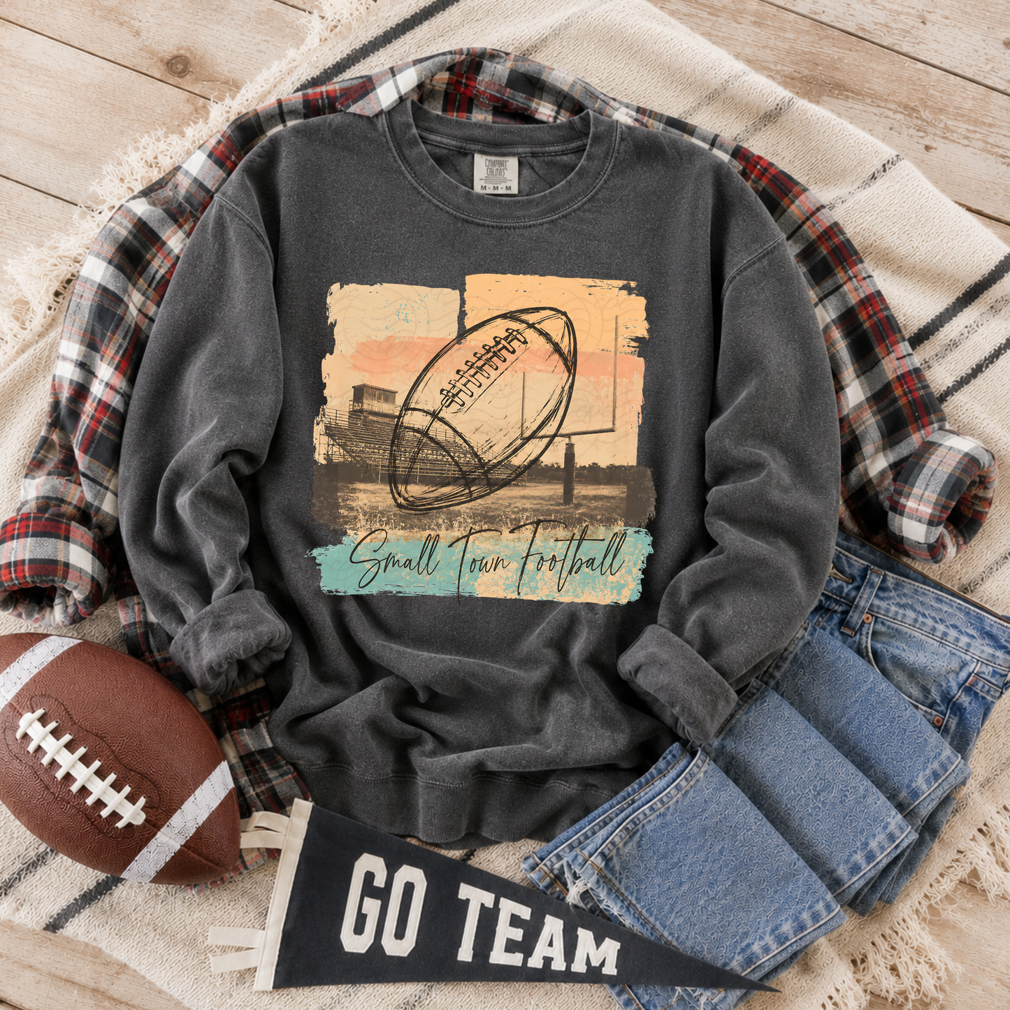 Small Town Football Brushstroke