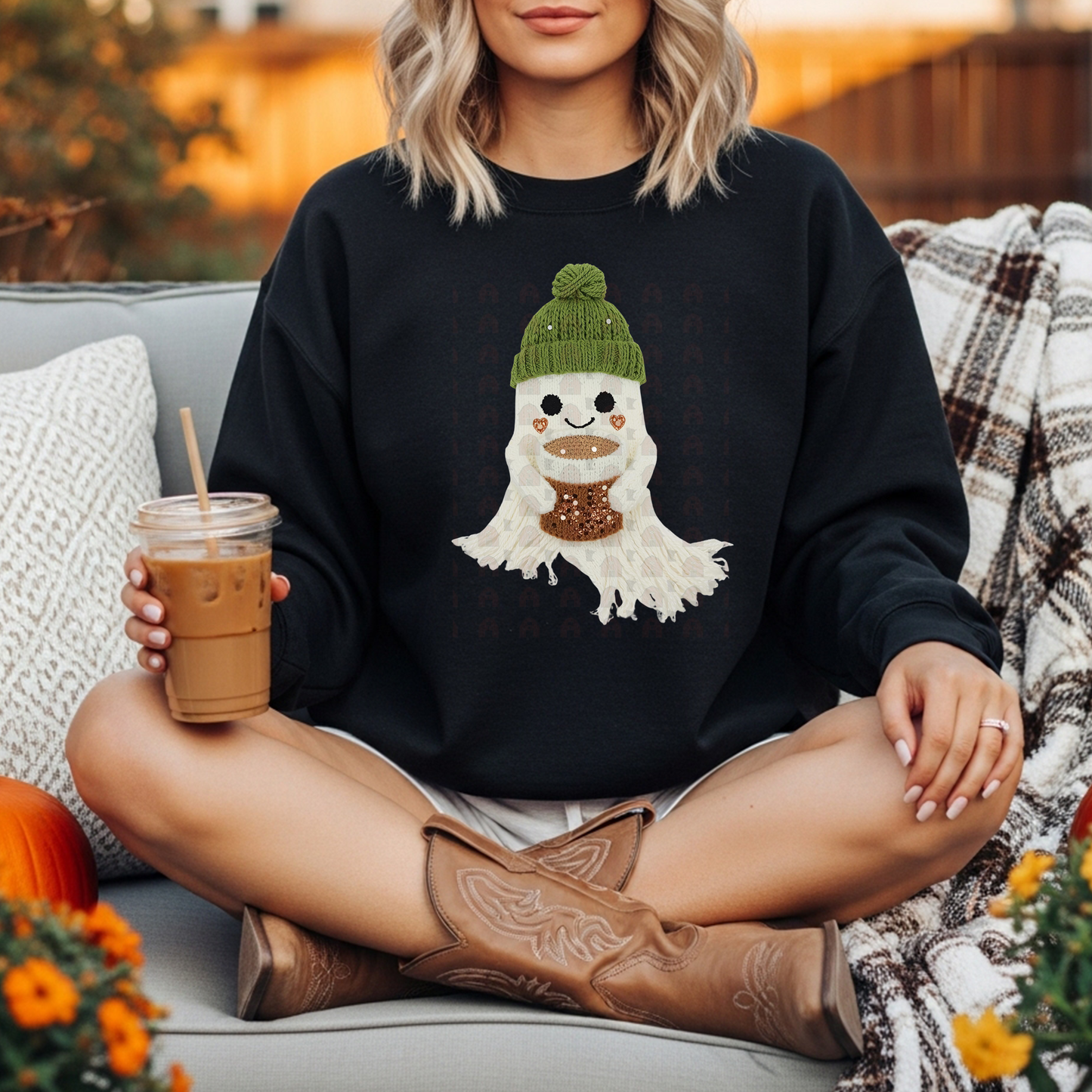 Yarn Ghost Coffee Green Hat