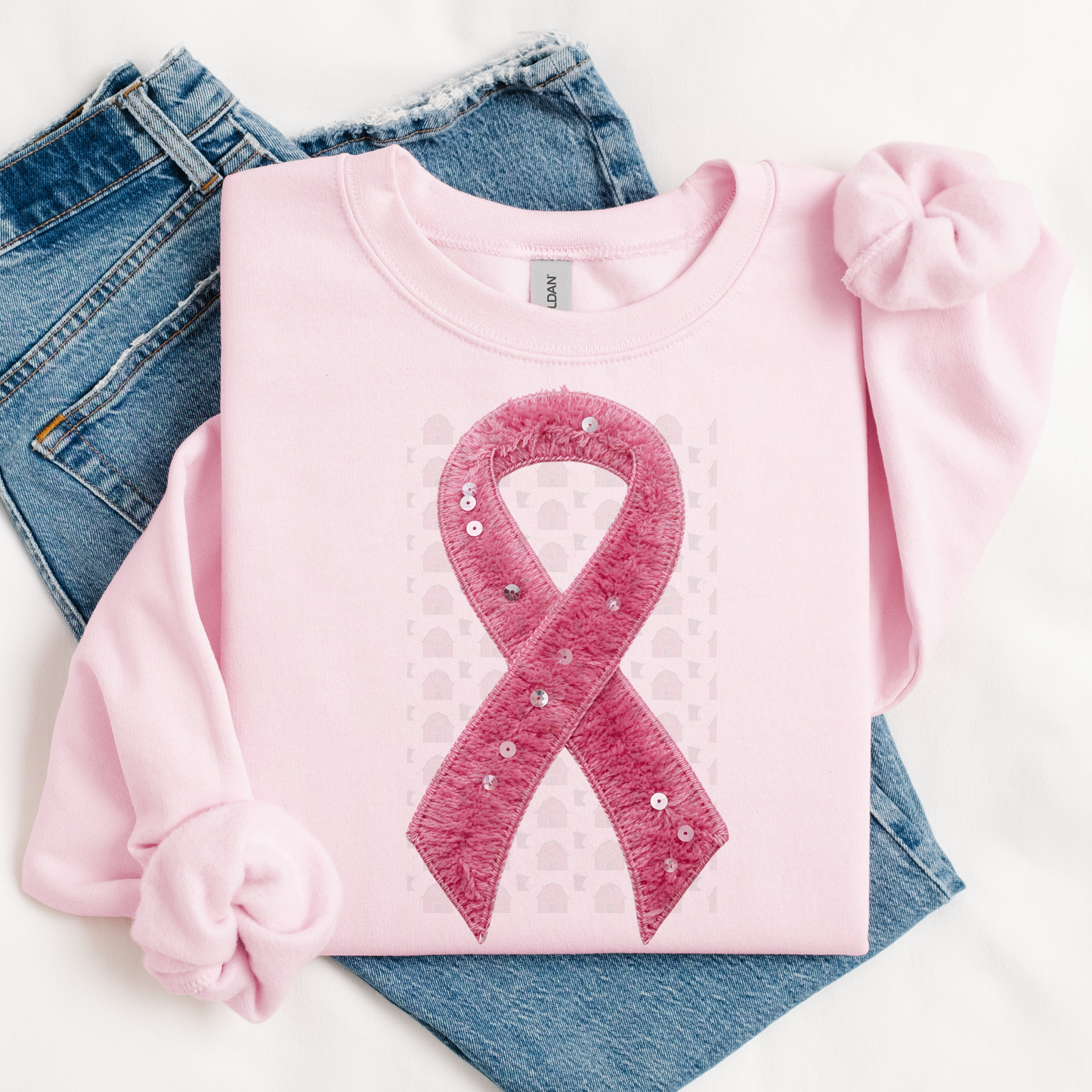 Yarn Pink Cancer Ribbon