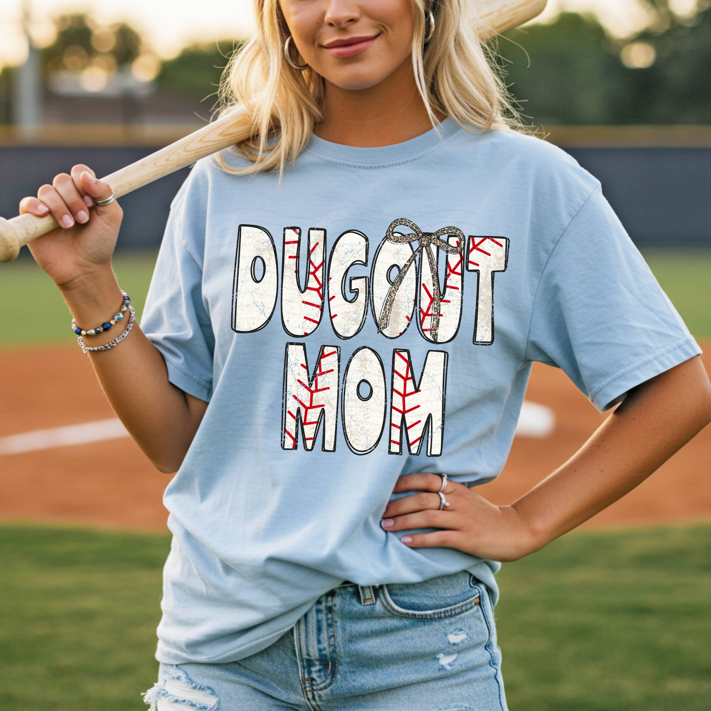 Stitched Dugout Mom