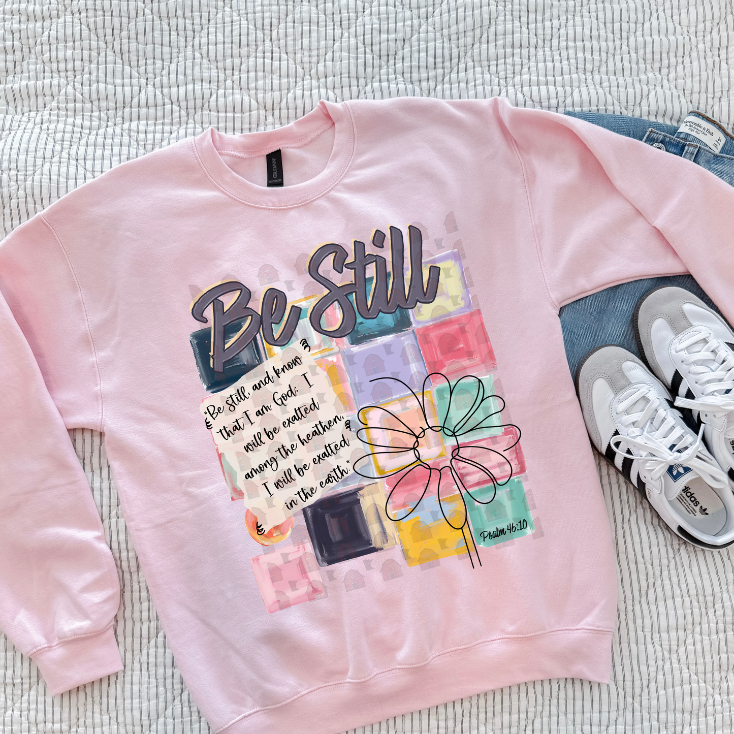 Be Still Floral Watercolor Squares