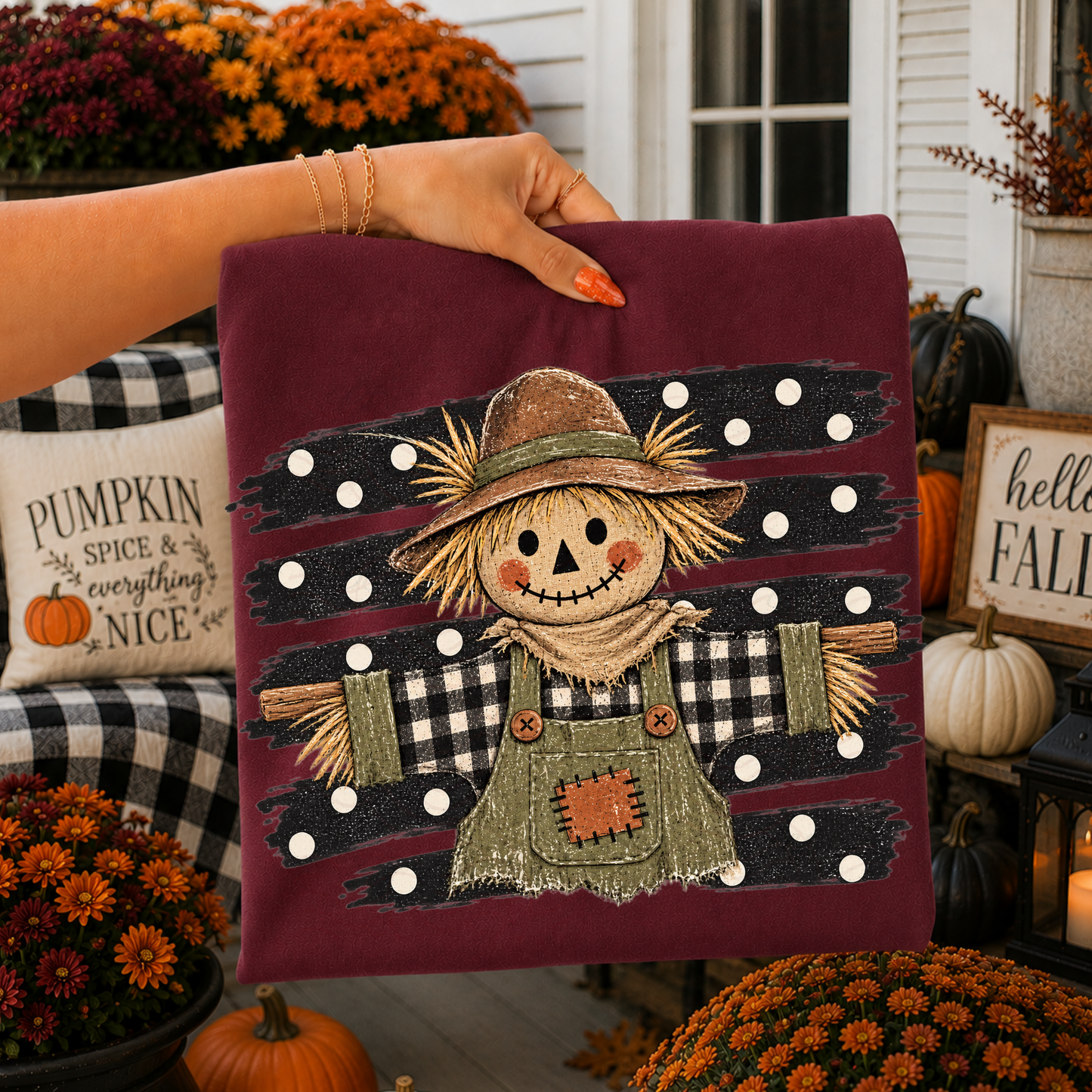 Black Stripes Scarecrow