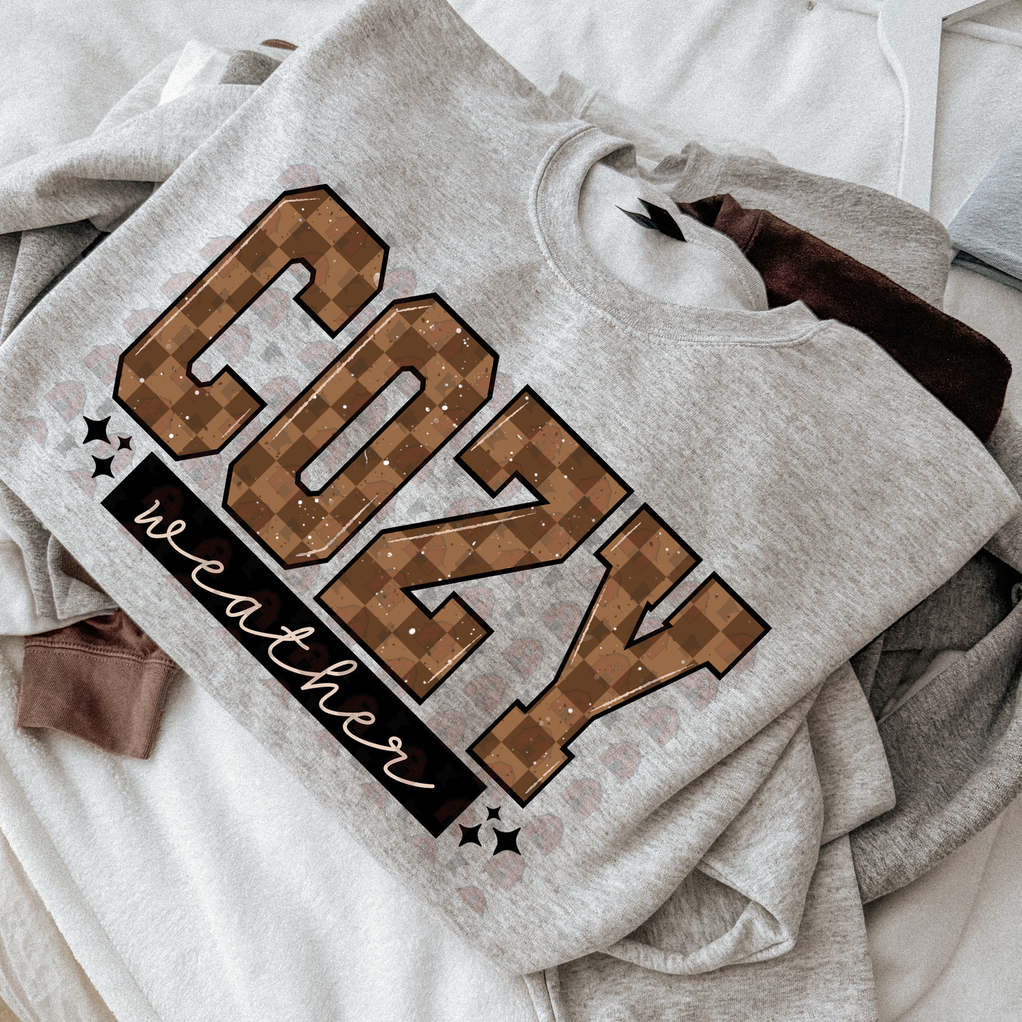 Brown Checkered Cozy Weather