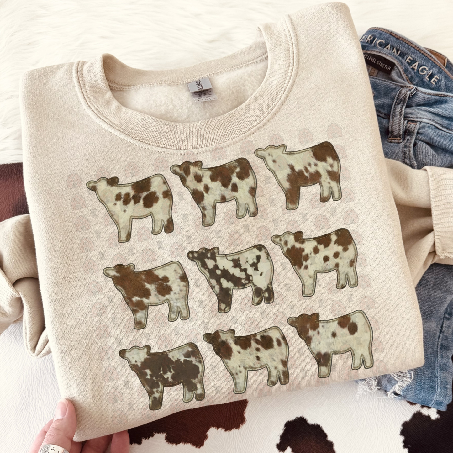 Brown Spotted Cows Collage