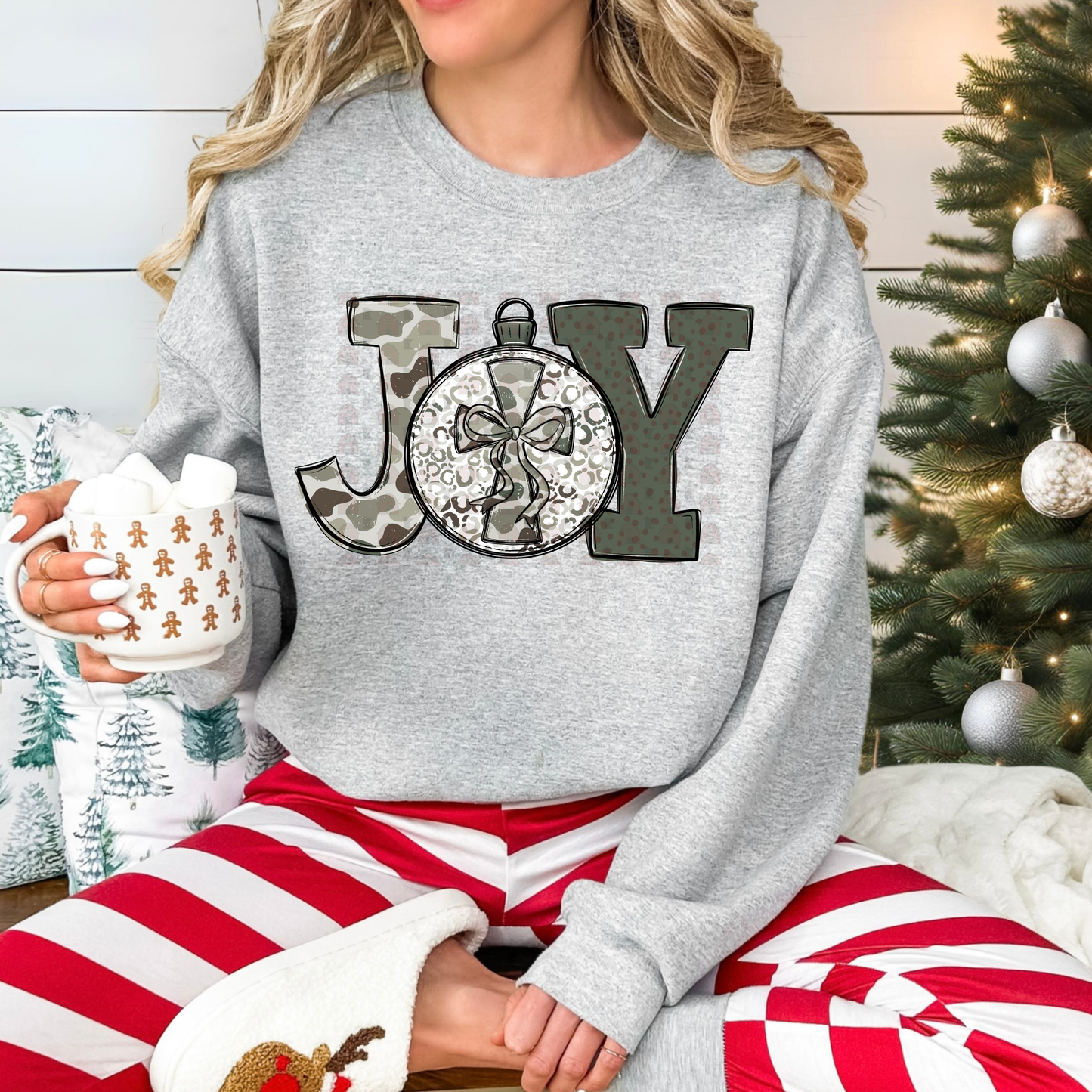 Camo Joy With Ornament And Cross