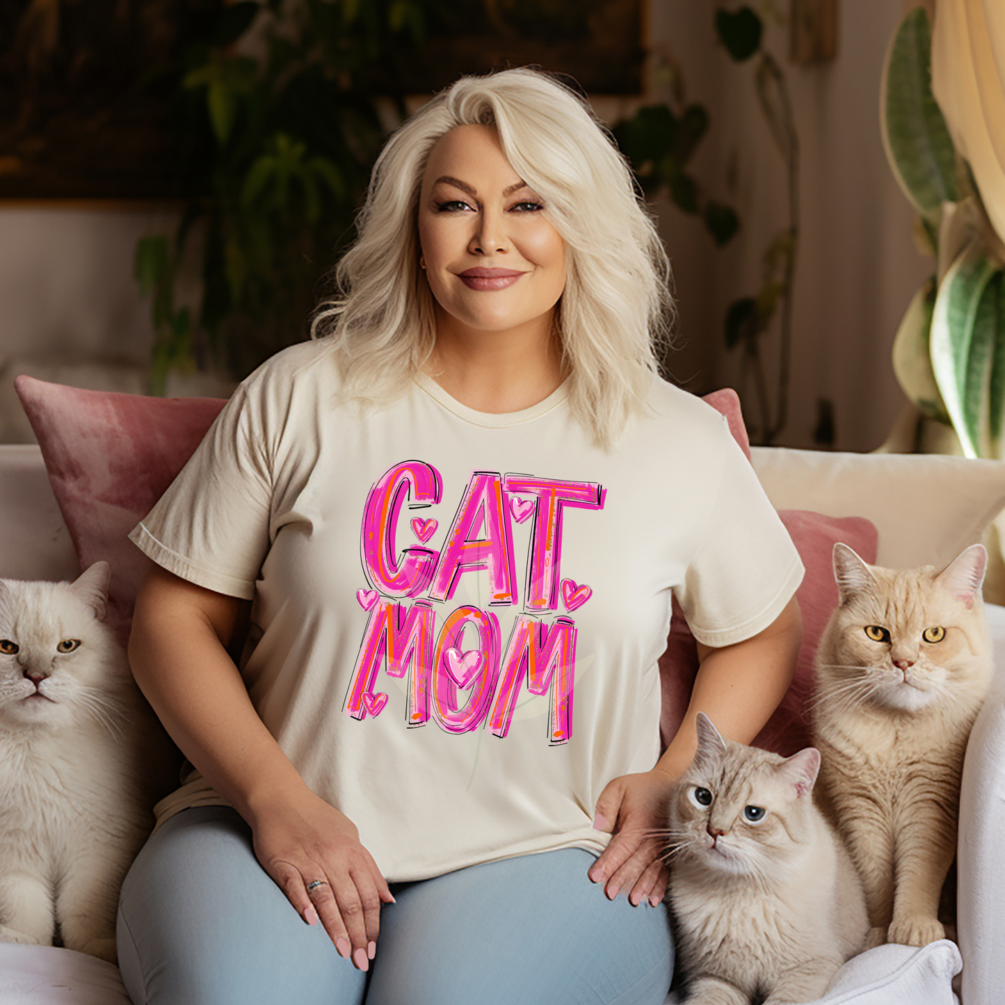 Cat Mom Pretty In Pink