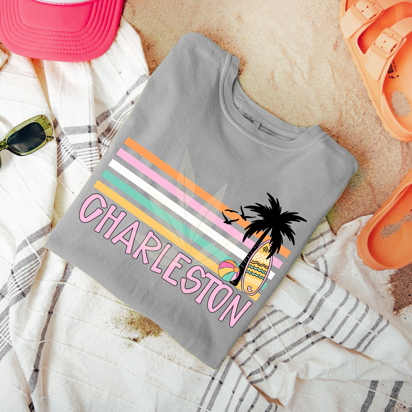 Retro Stripe Summer Destinations