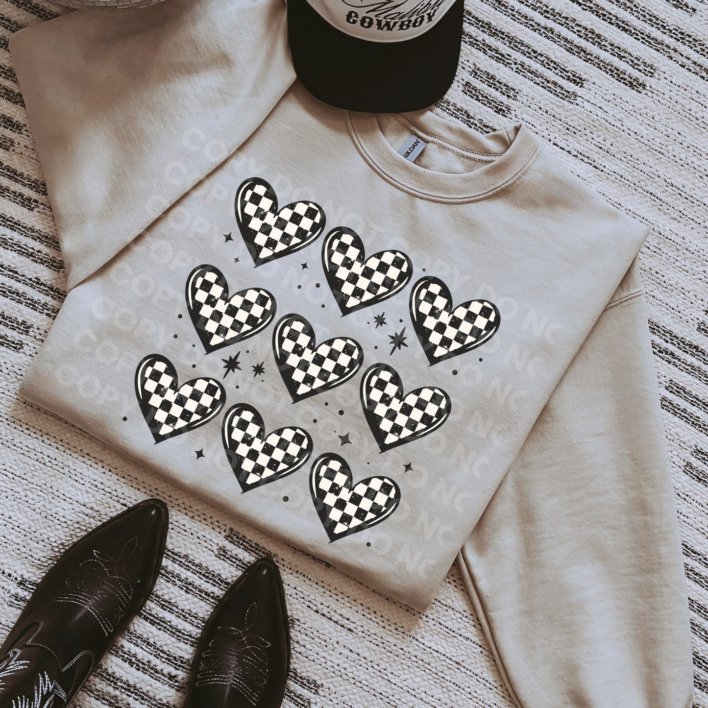 Checkered Hearts Collage