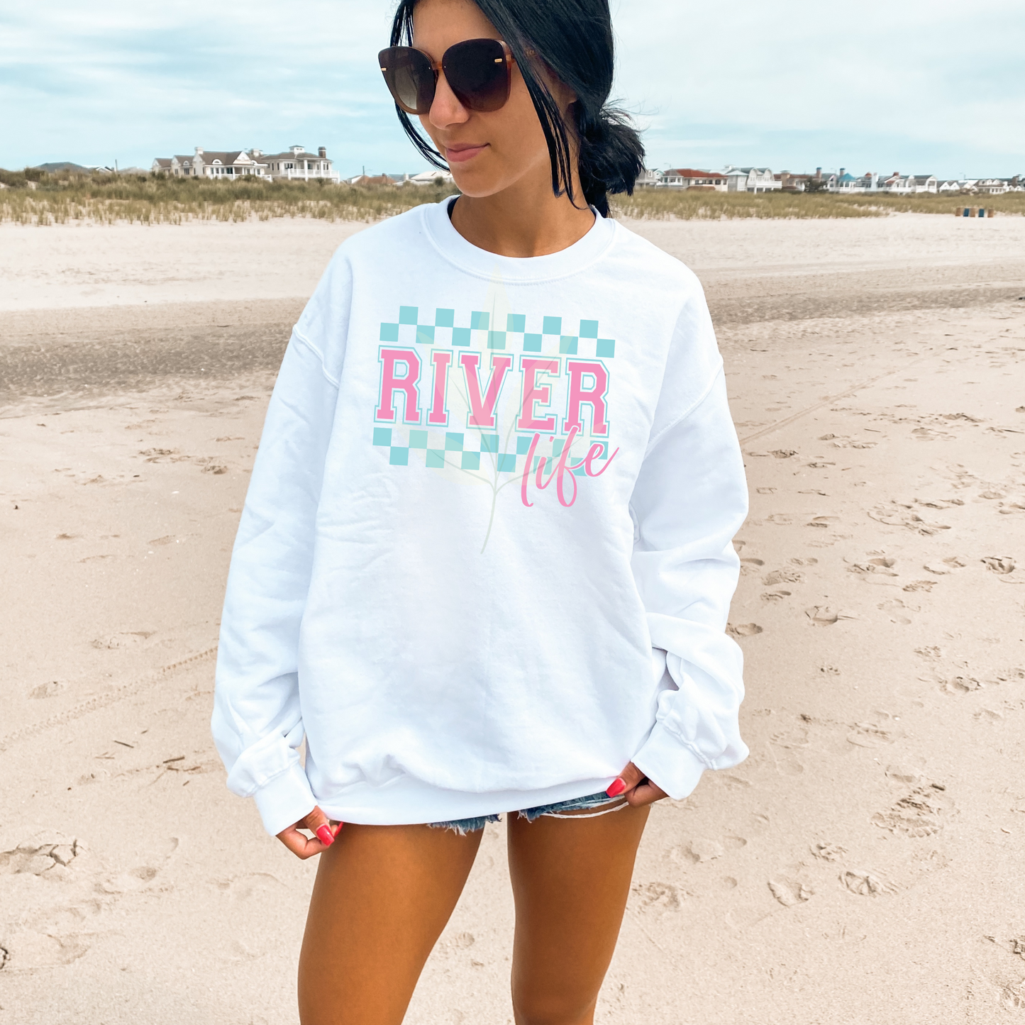 Pastel Checkered River Life