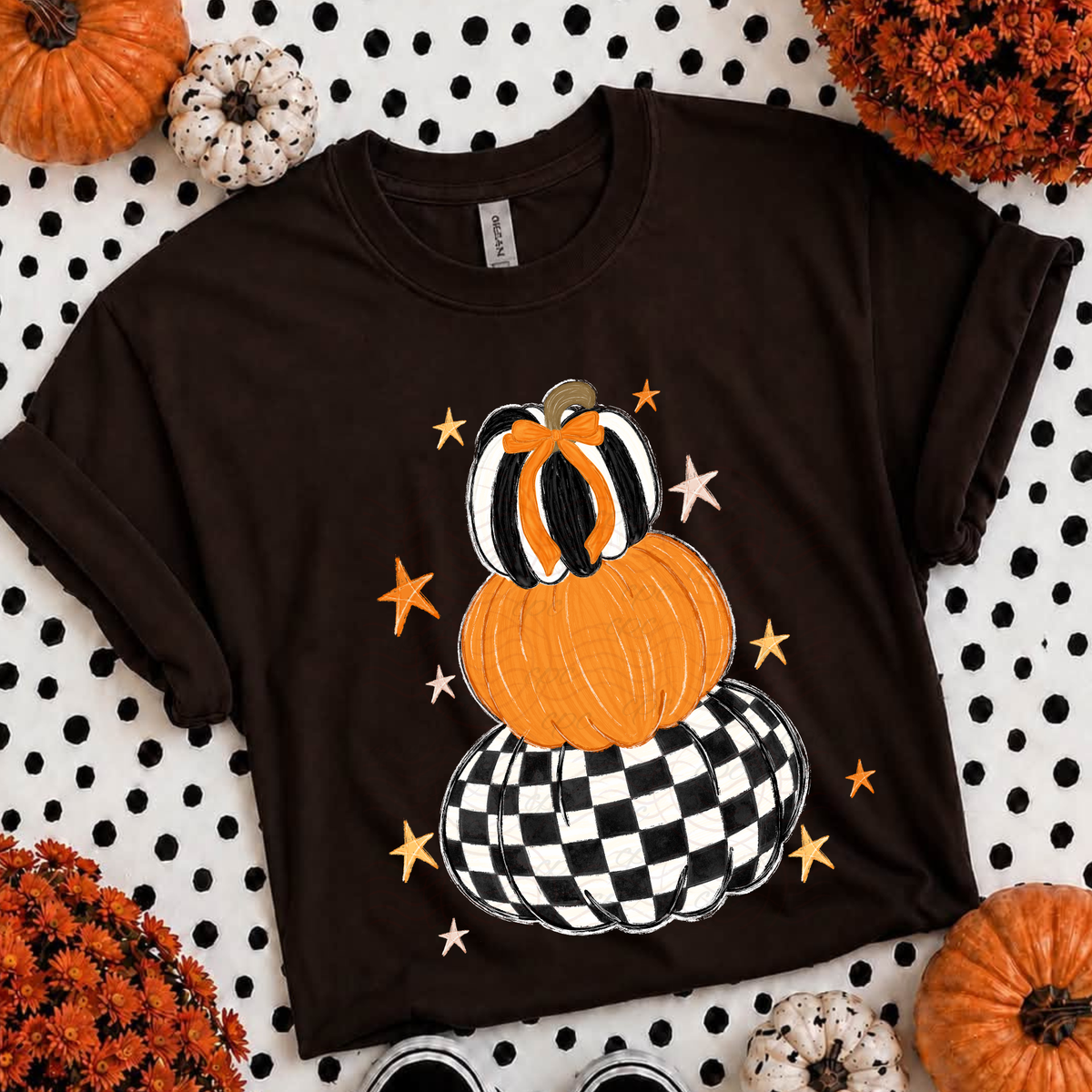 Check Stripe Pumpkin Stack