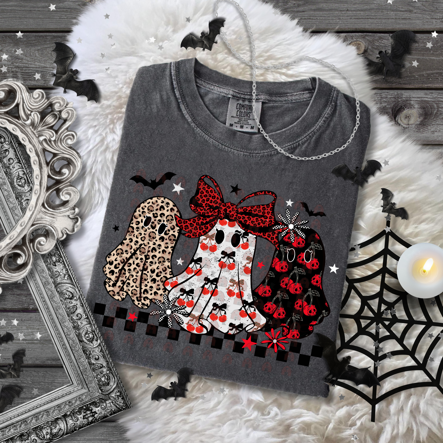 Cherry Ghosts Checkered Bottom