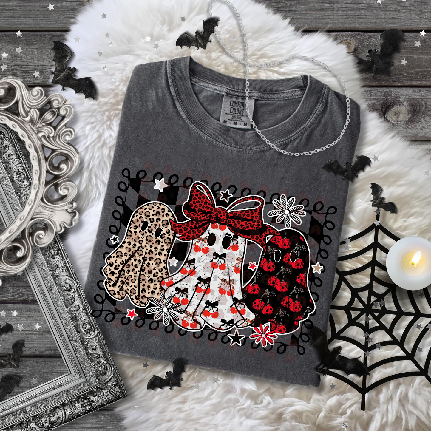 Cherry Ghosts With Frilly Frame
