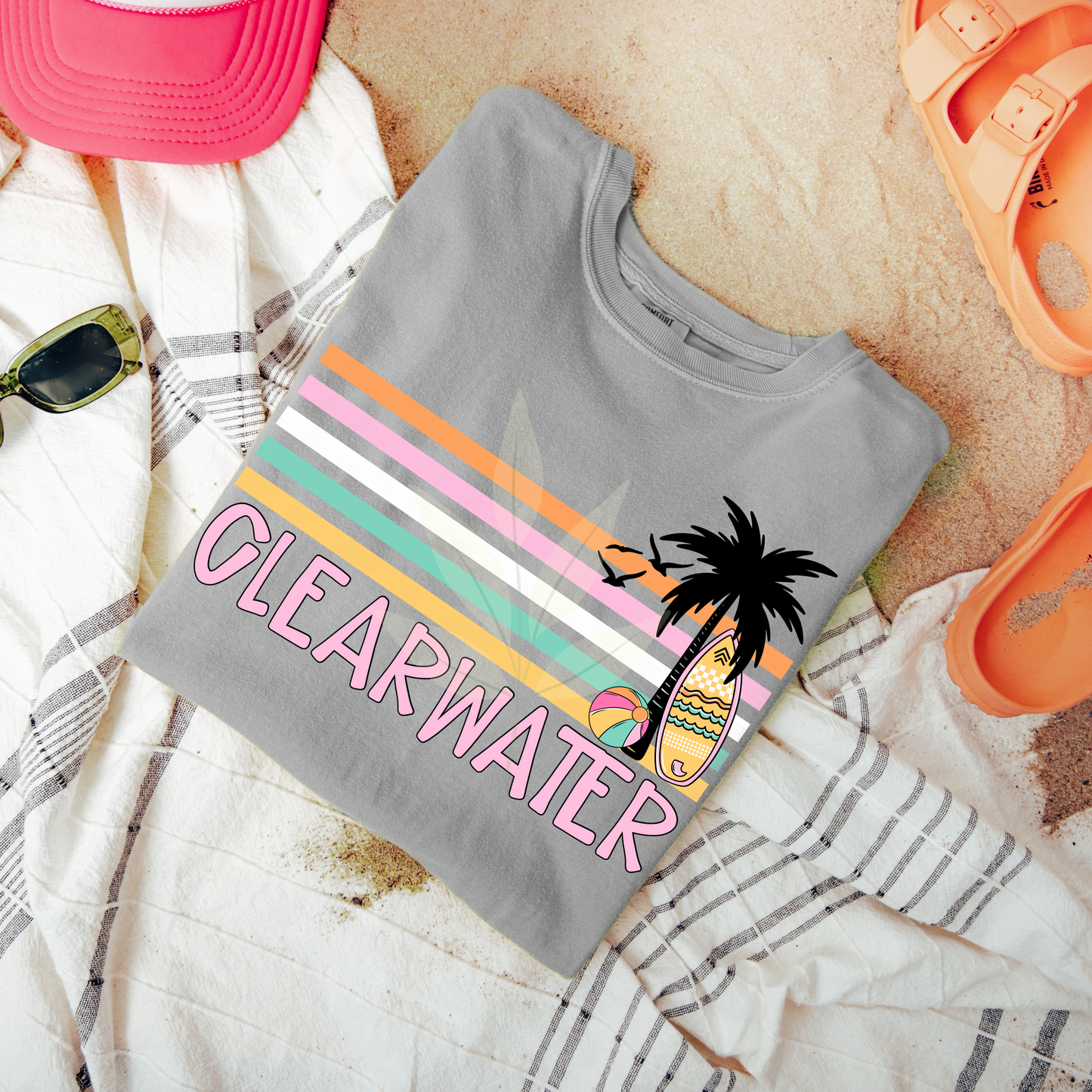 Retro Stripe Summer Destinations