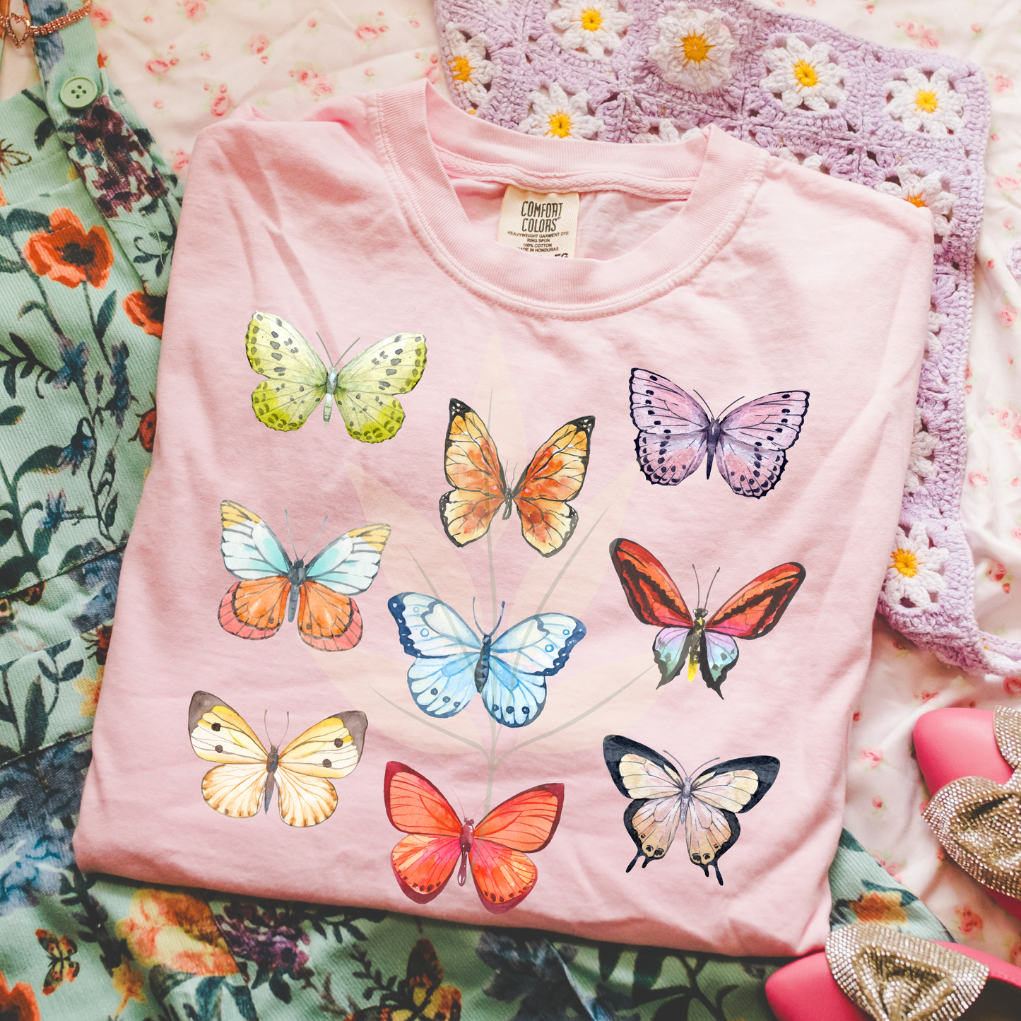 Colorful Butterfly Collage