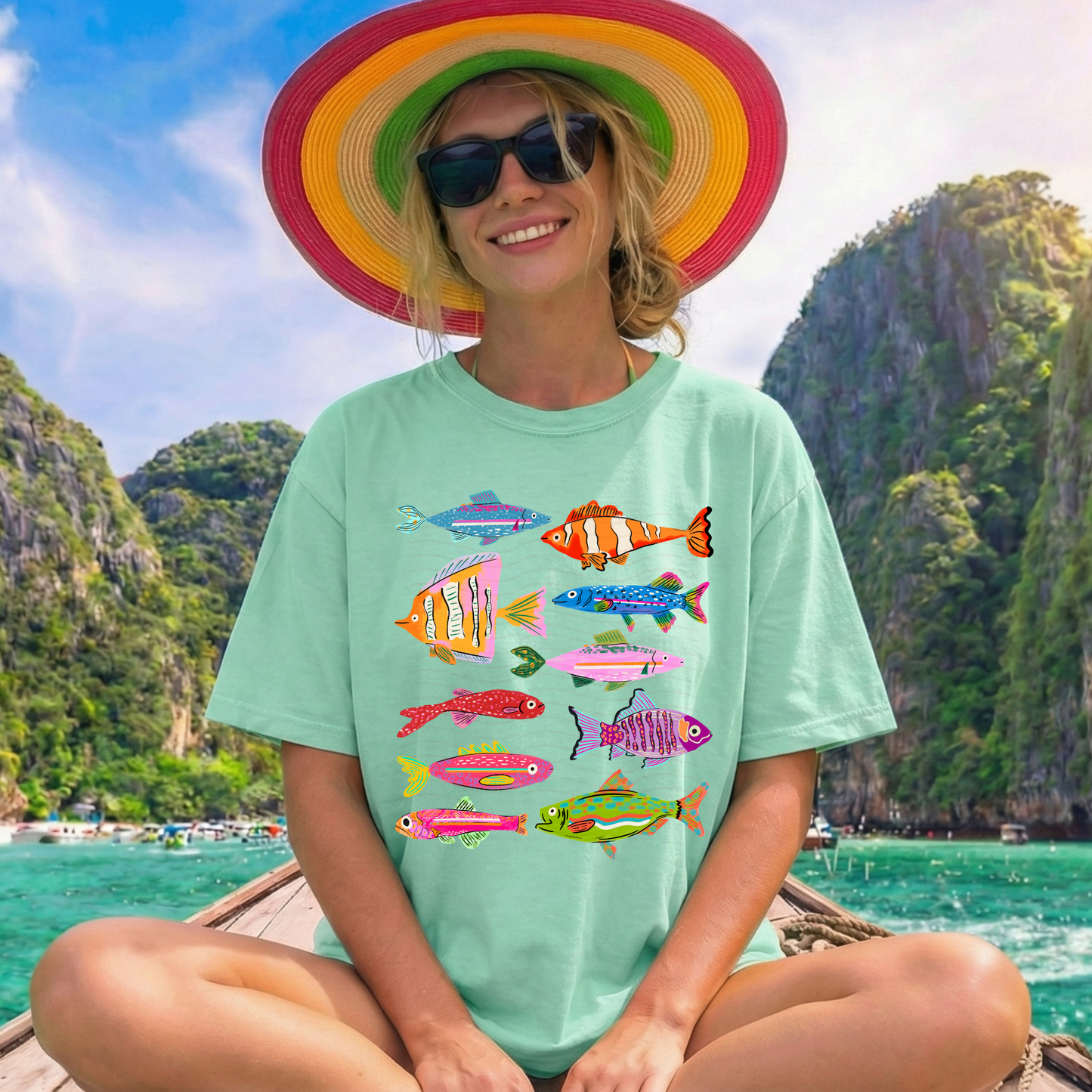 Colorful Fish Collage
