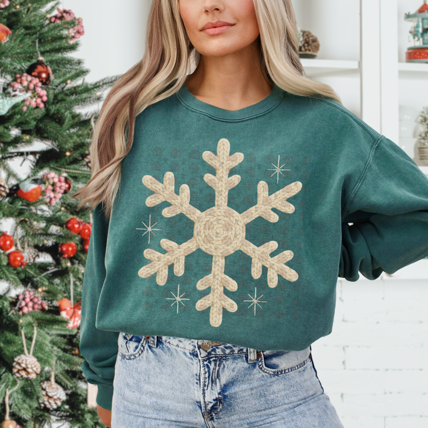 Cream Yarn Snowflake