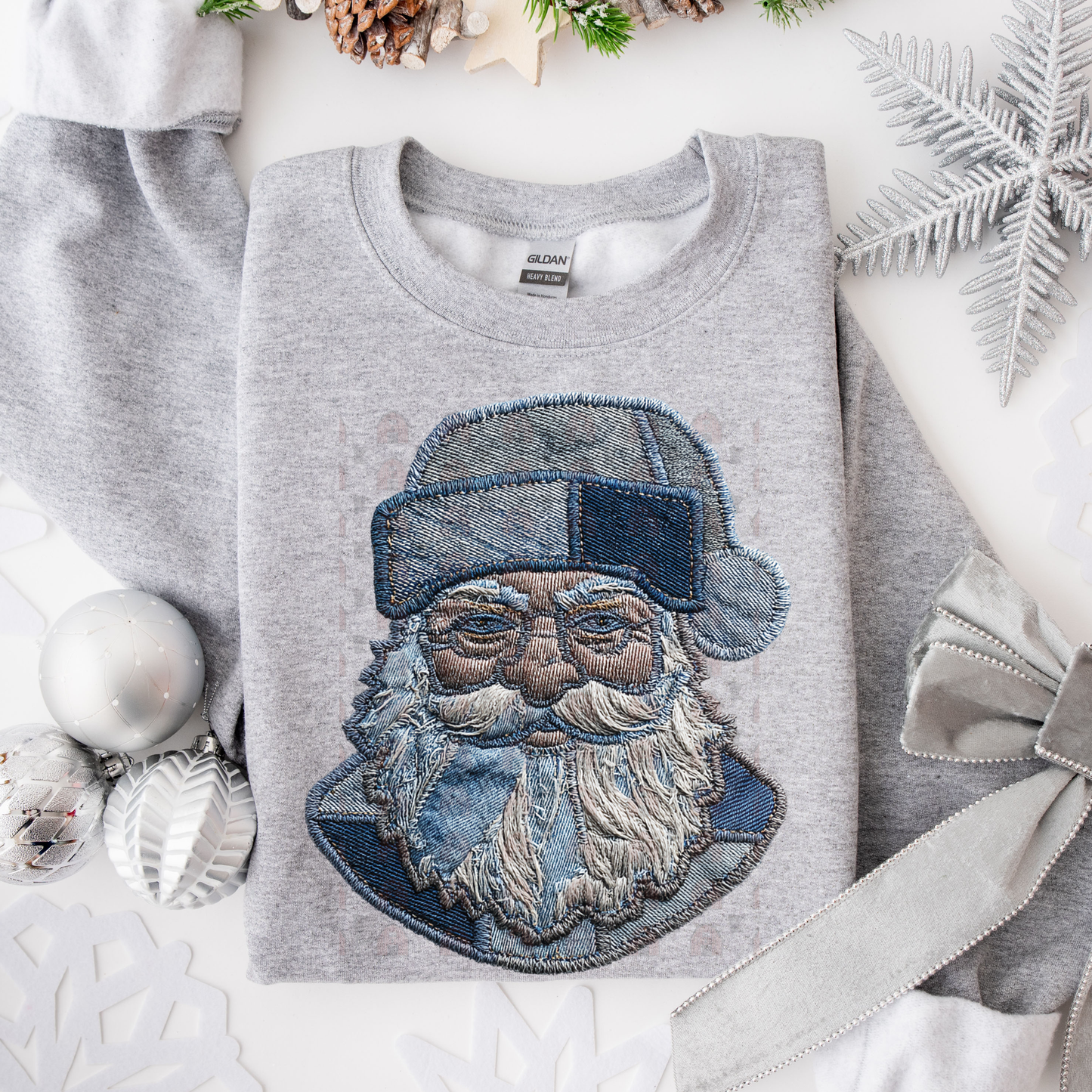 Denim Santa Patchwork