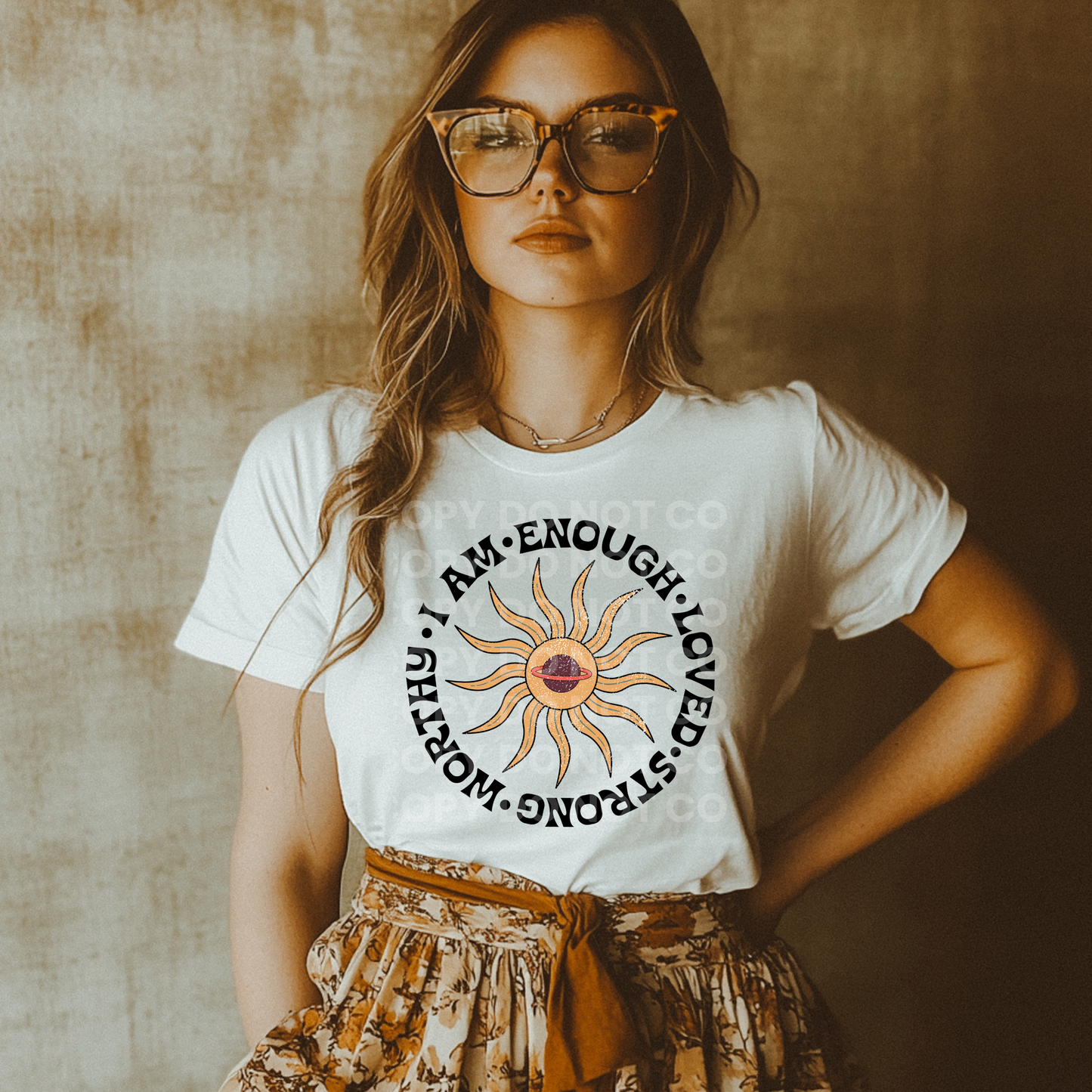 Distressed Sun I Am Enough