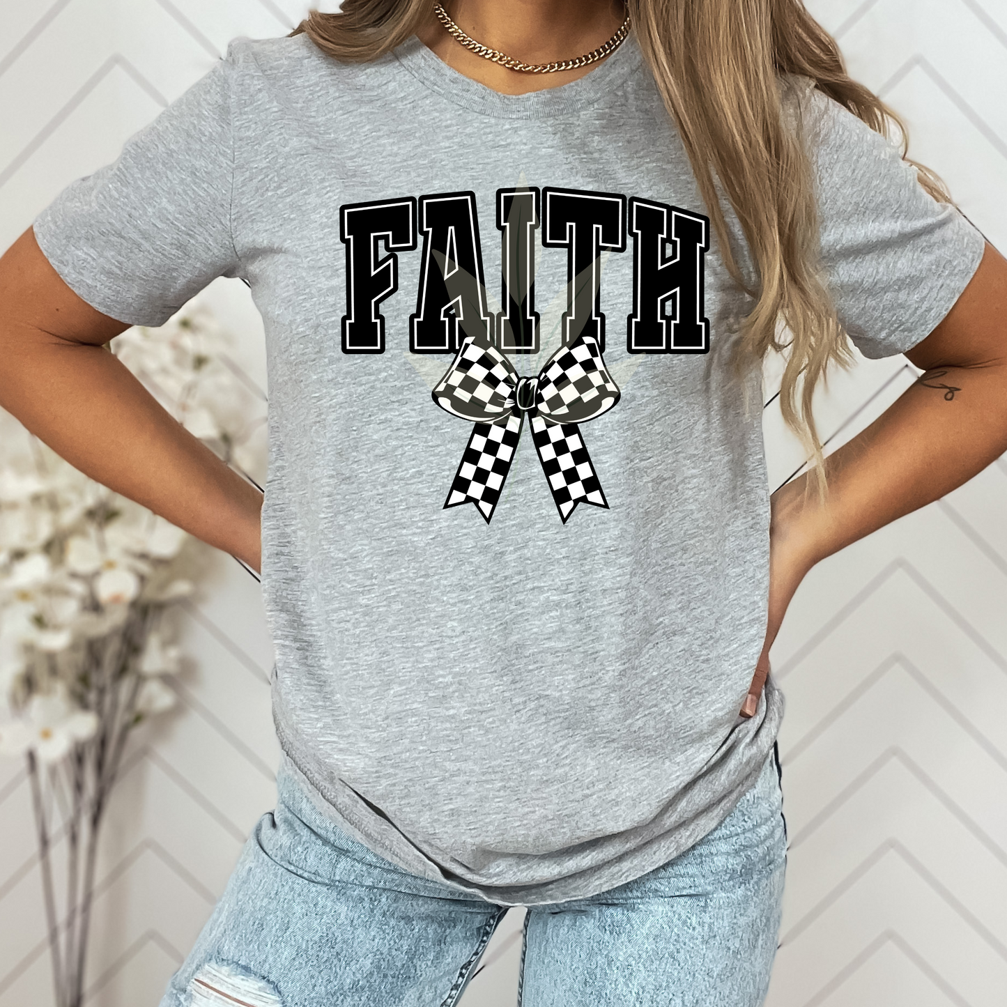 Faith Checkered Bow