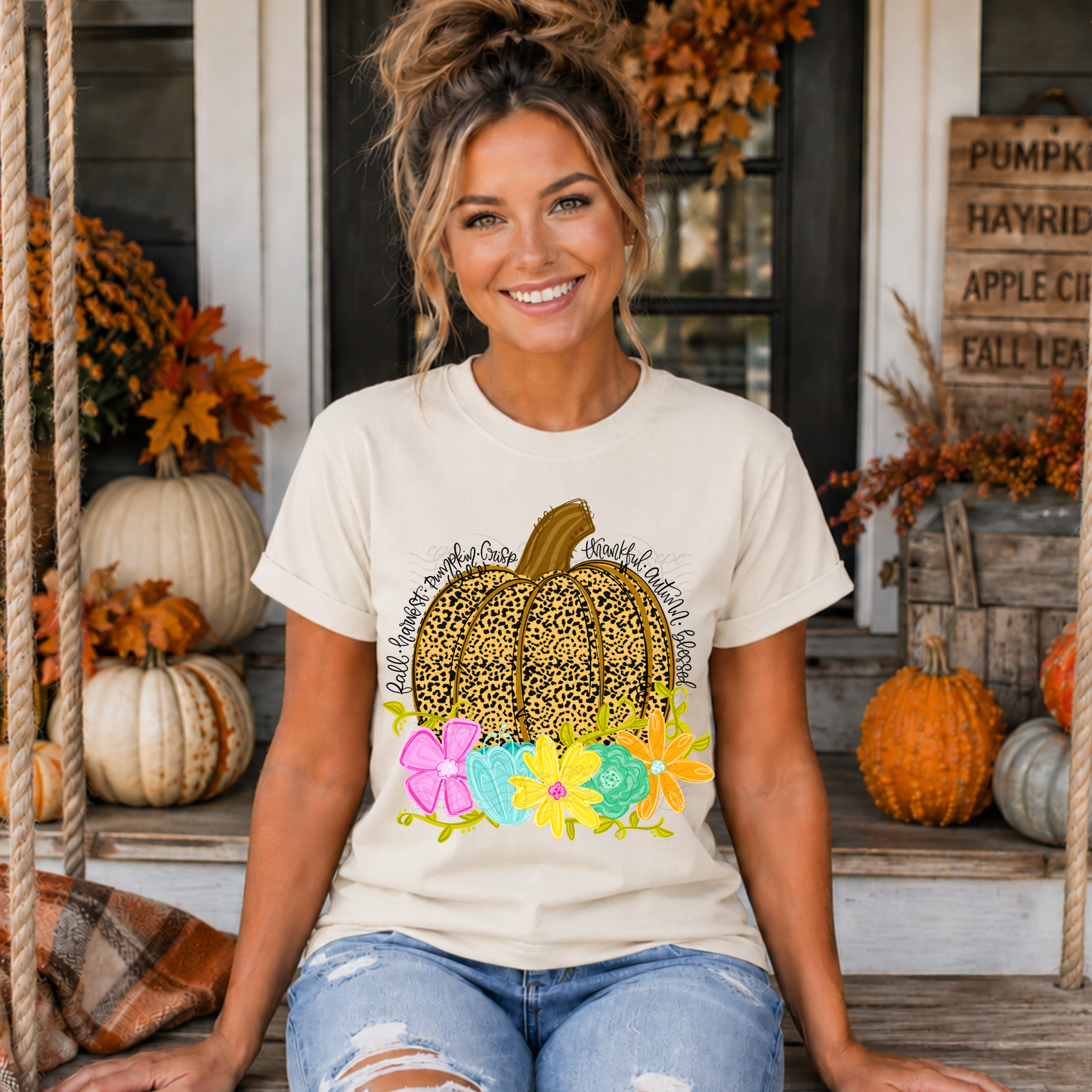 Fall Harvest Leopard Pumpkin