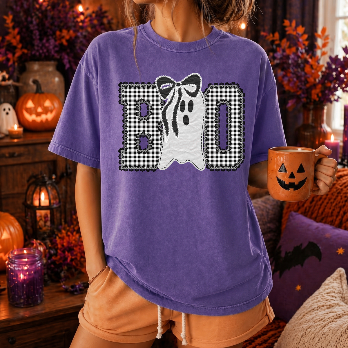 Faux Plaid Ghost