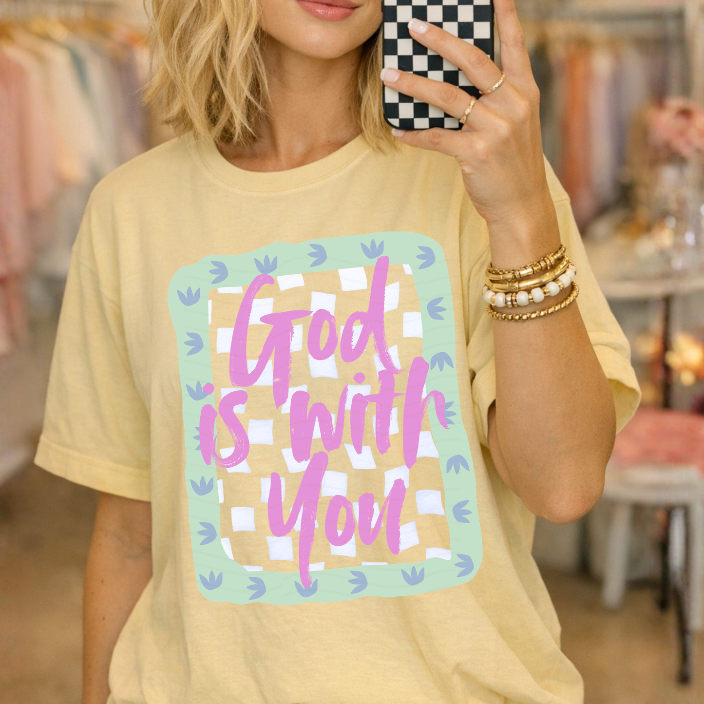 Floral Frame God Is With You
